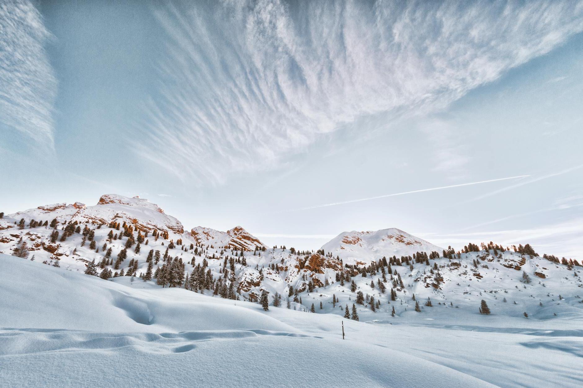 Landscape Photo of Mountain Filled With Snow