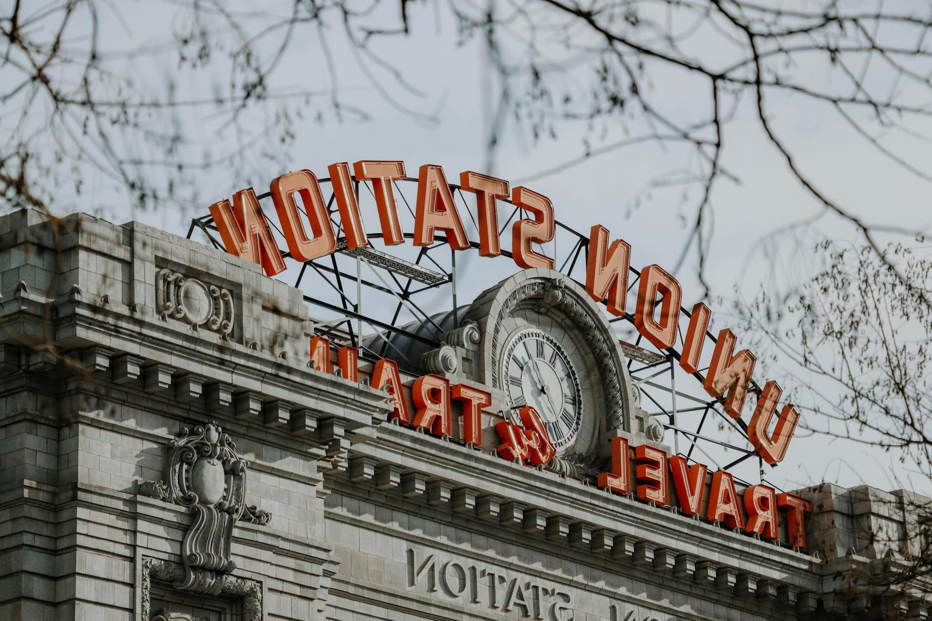 Facade of Union Station in Denver