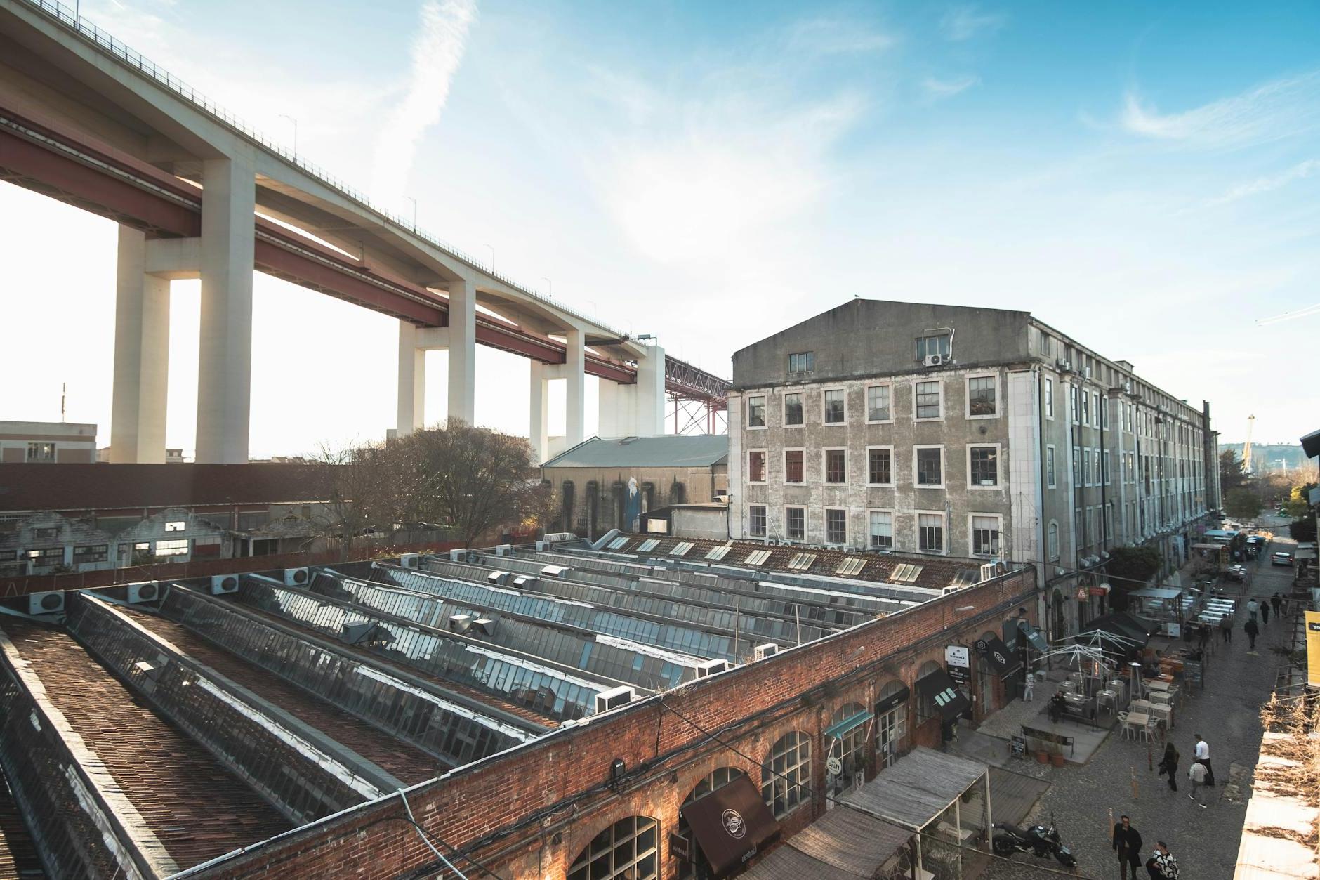 Aerial View of the Lx Factory, Lisbon, Portugal 