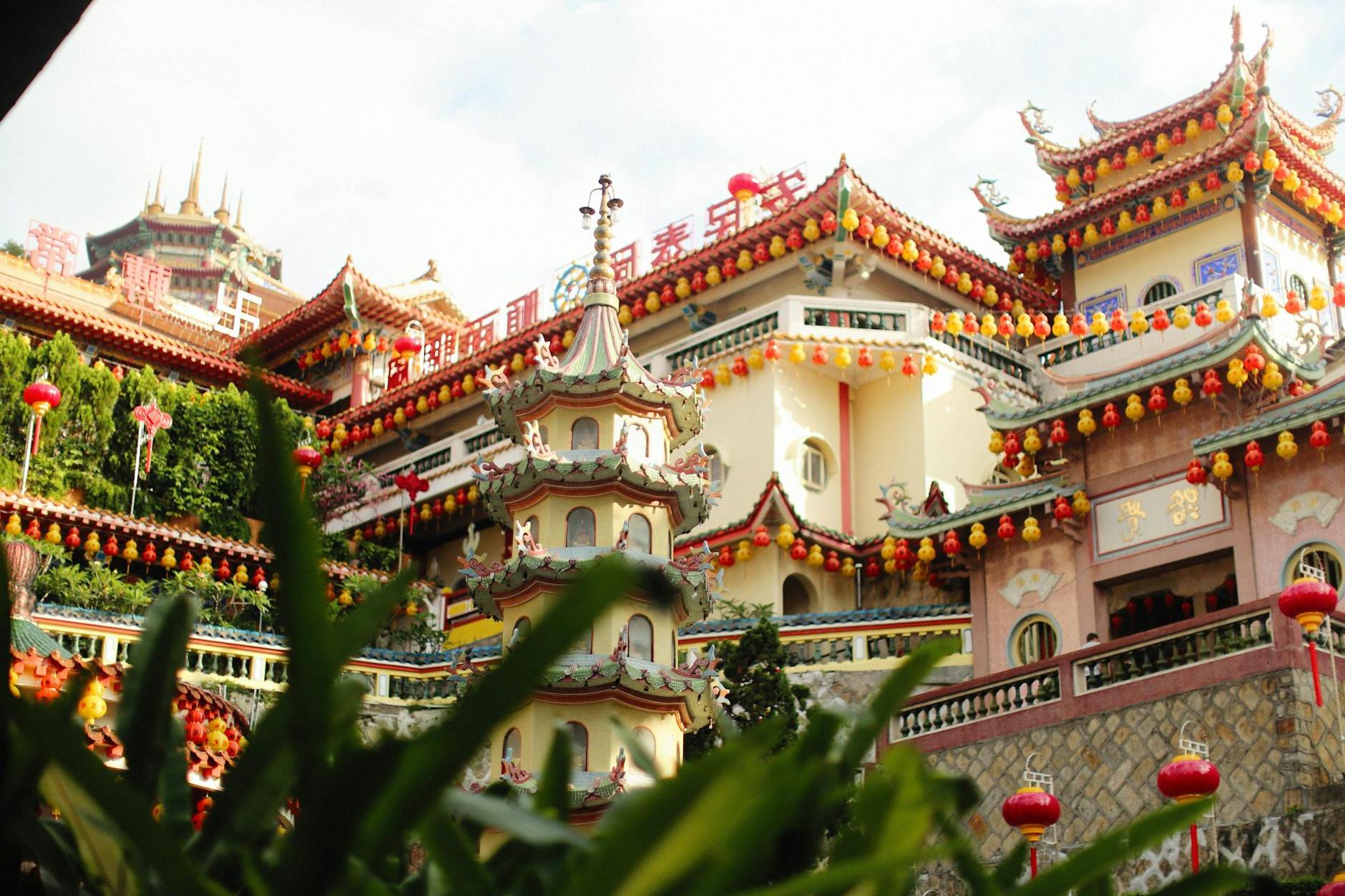 Beautiful Kek Lok Si Buddhist Temple in Malaysia