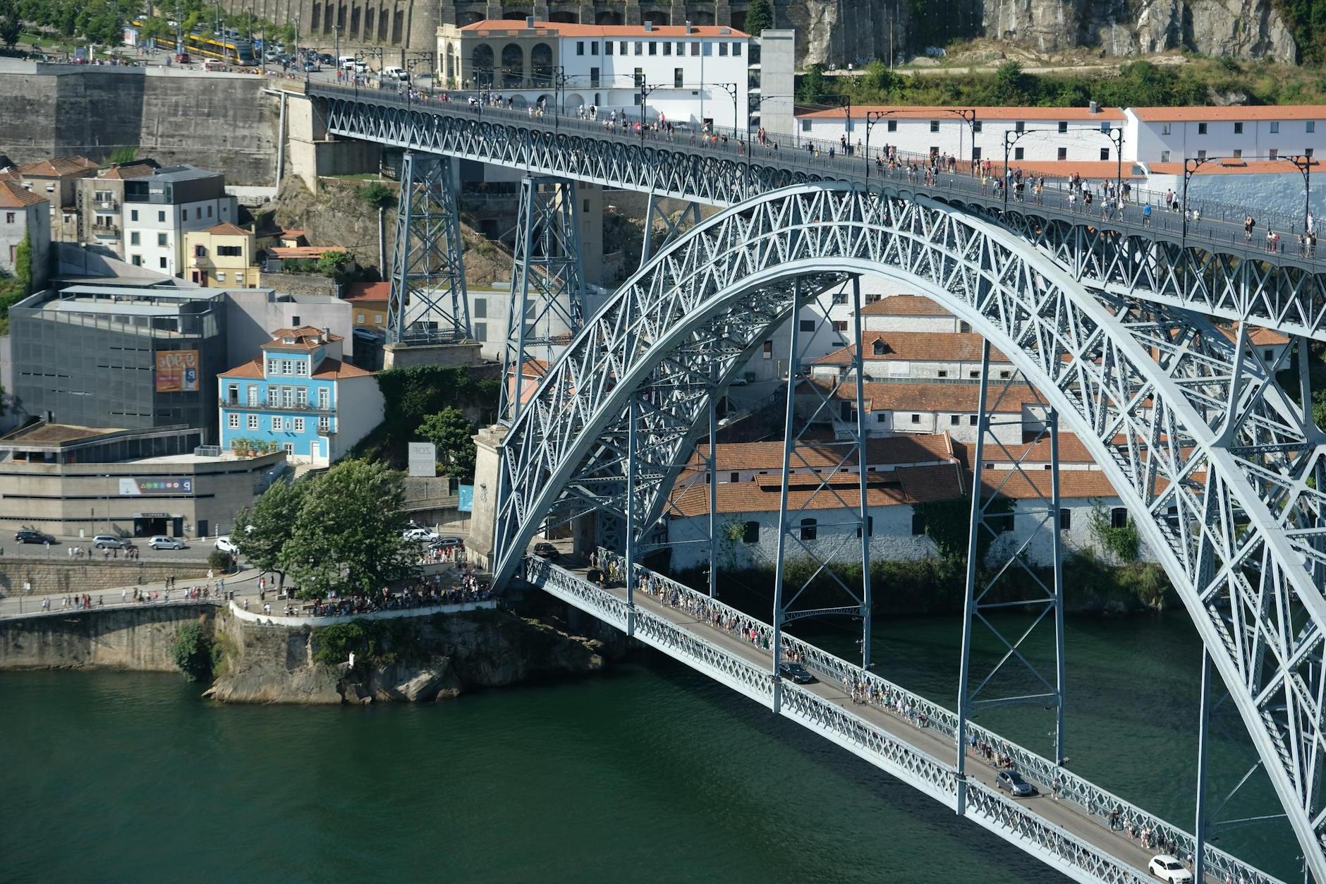 The Dom Luis I Bridge Over River Douro in Porto, Porto, Portugal