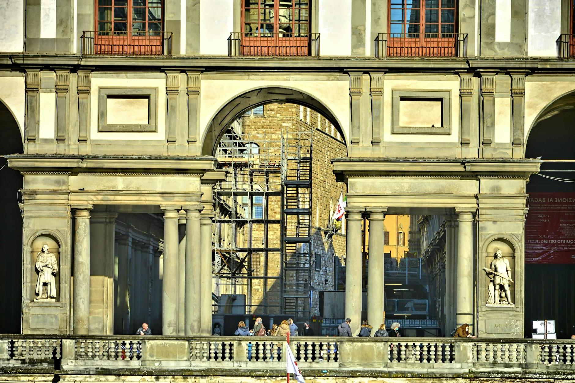 Exterior of the Uffizi Gallery