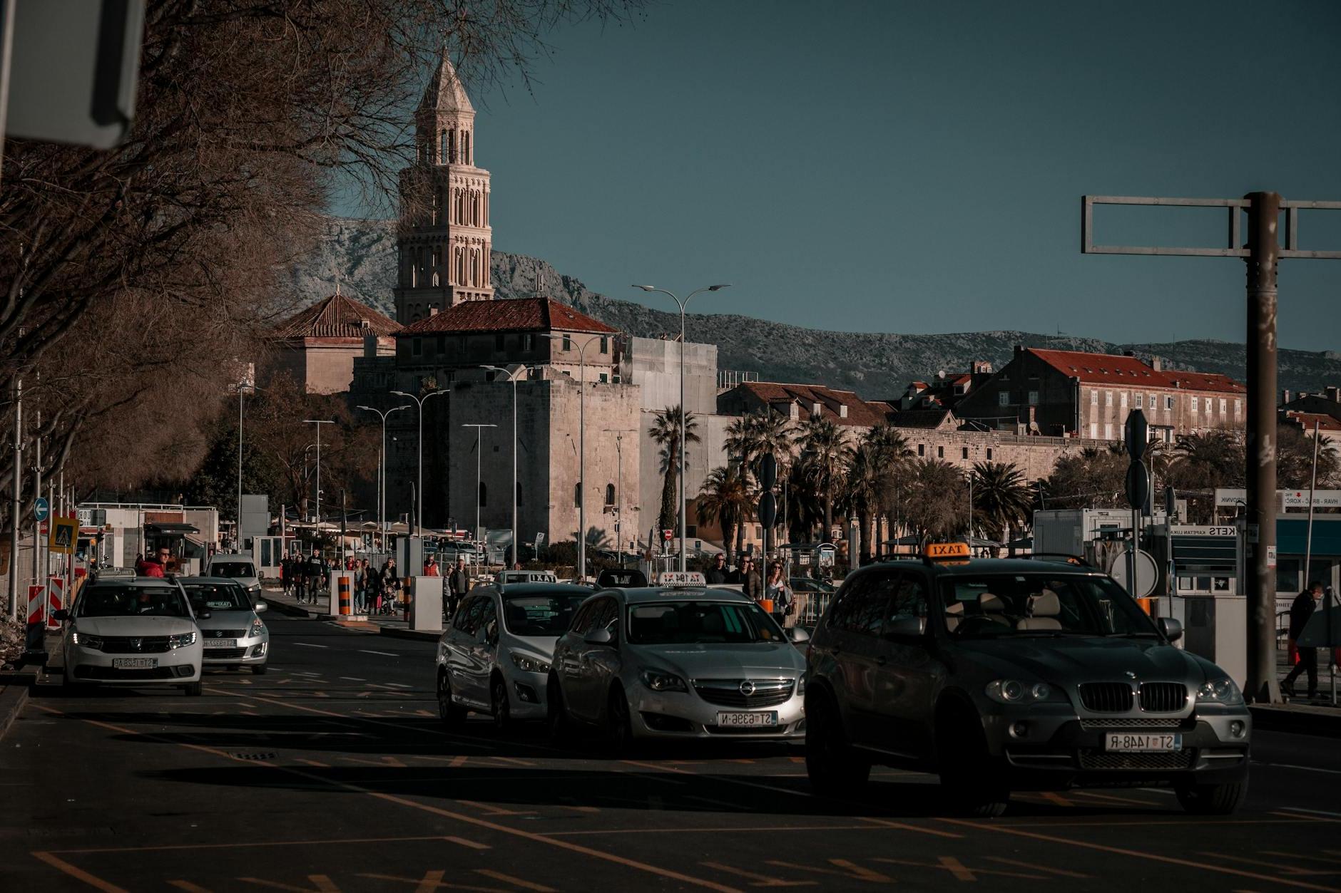 Streets of Split and the Cathedral of Saint Domnius