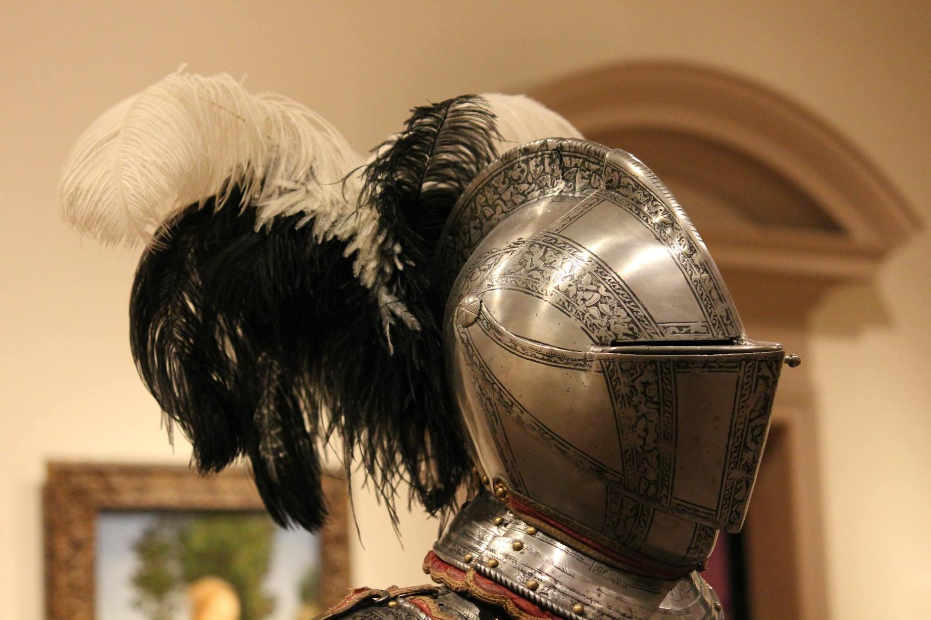 Knights Helmet in a Museum