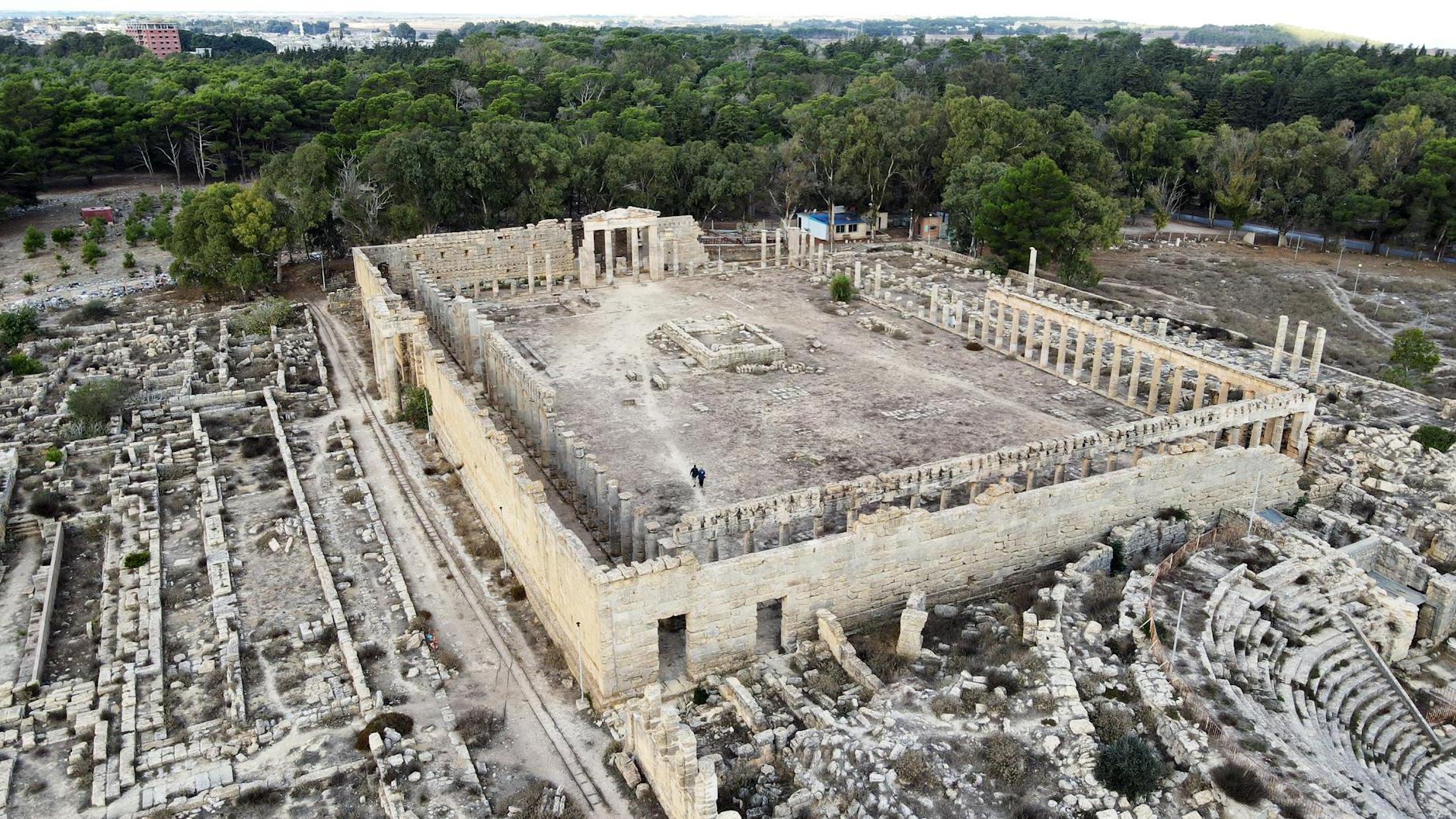 Aerial Shot of Archeological Ruins