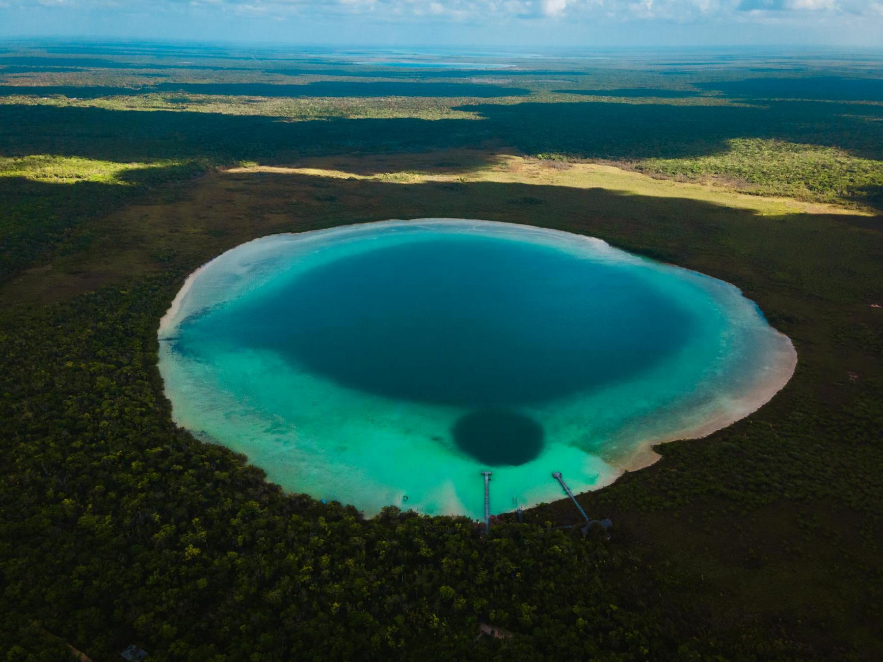 Aerial View of a Lake