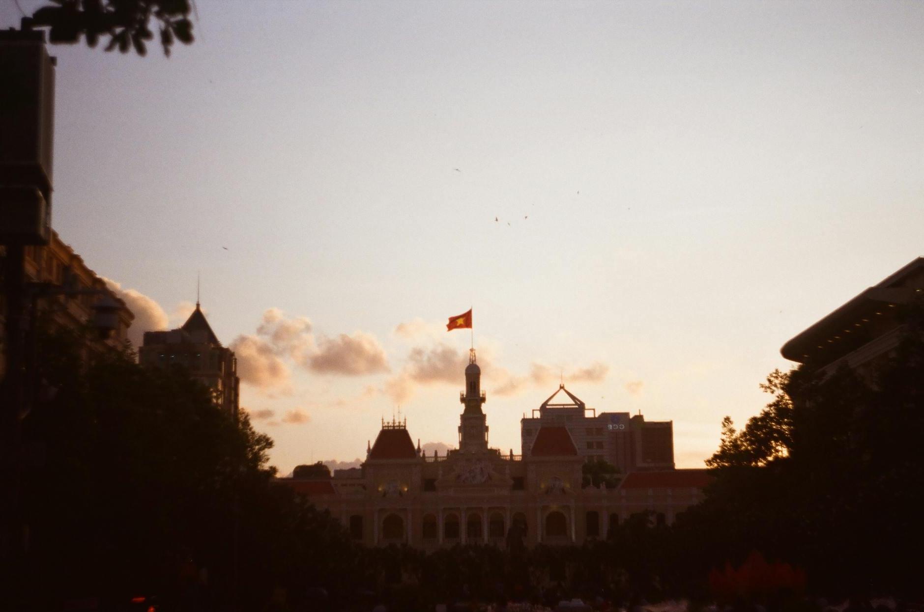 Ho Chi Minh City Hall Building in Vietnam During Sunset
