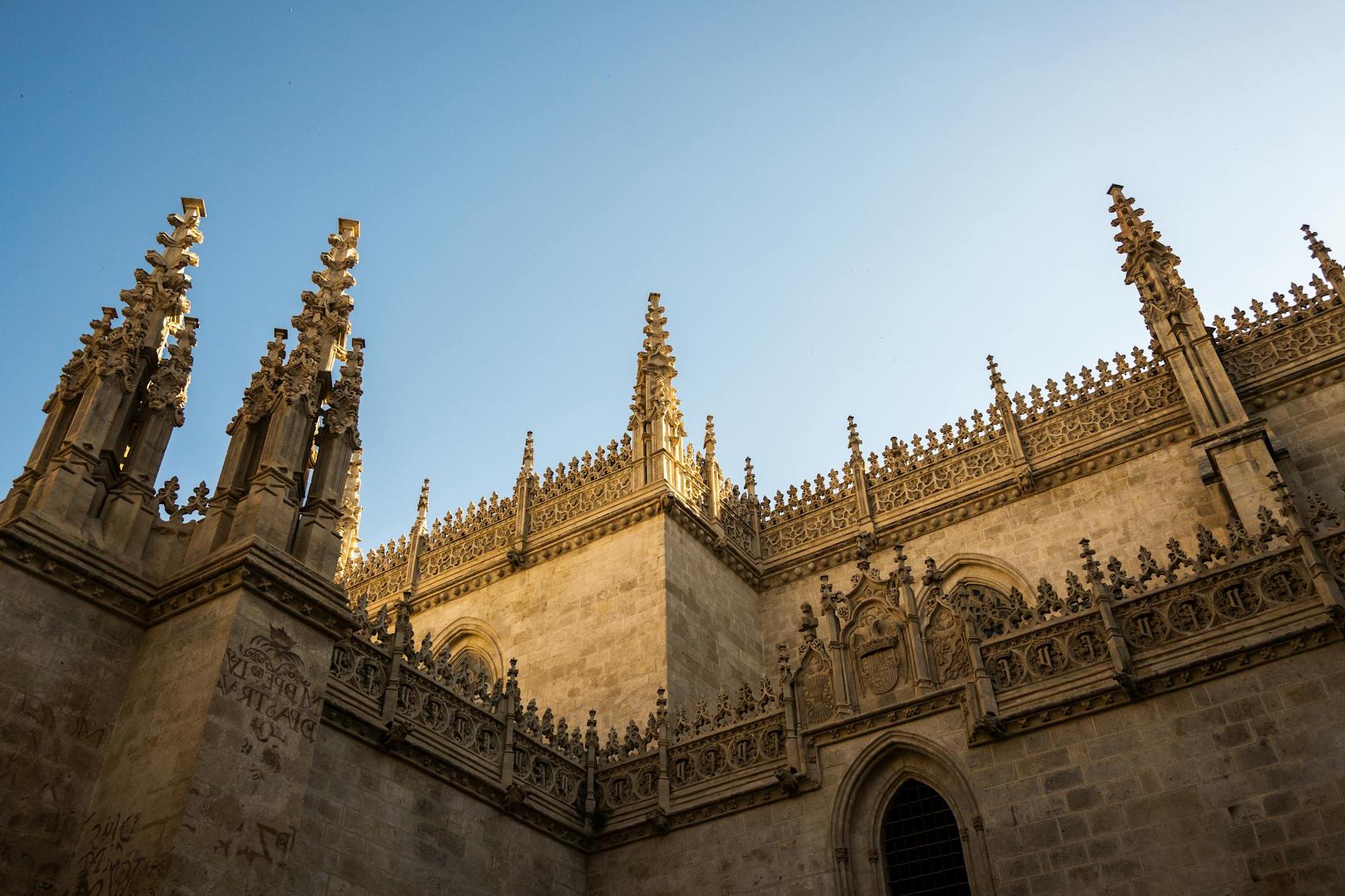 Part of the Granada Cathedral in Granada, Spain