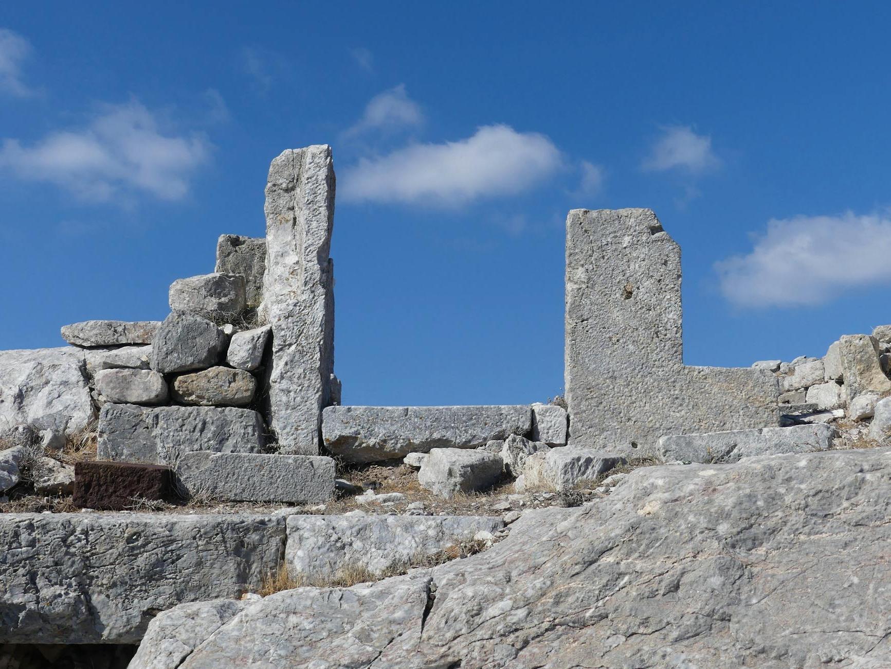 Santorin : L'ancienne Thera, ruines archéologiques.