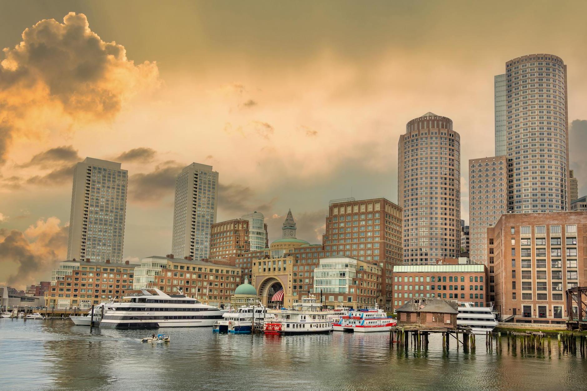 Ships on the Boston Harbor