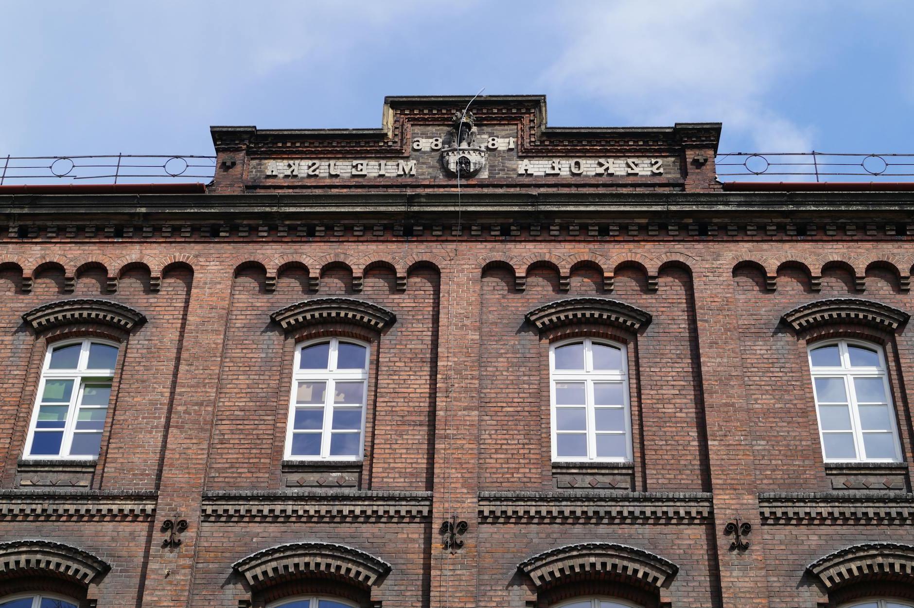 Old School Building in the Kazimierz District in Krakow, Poland