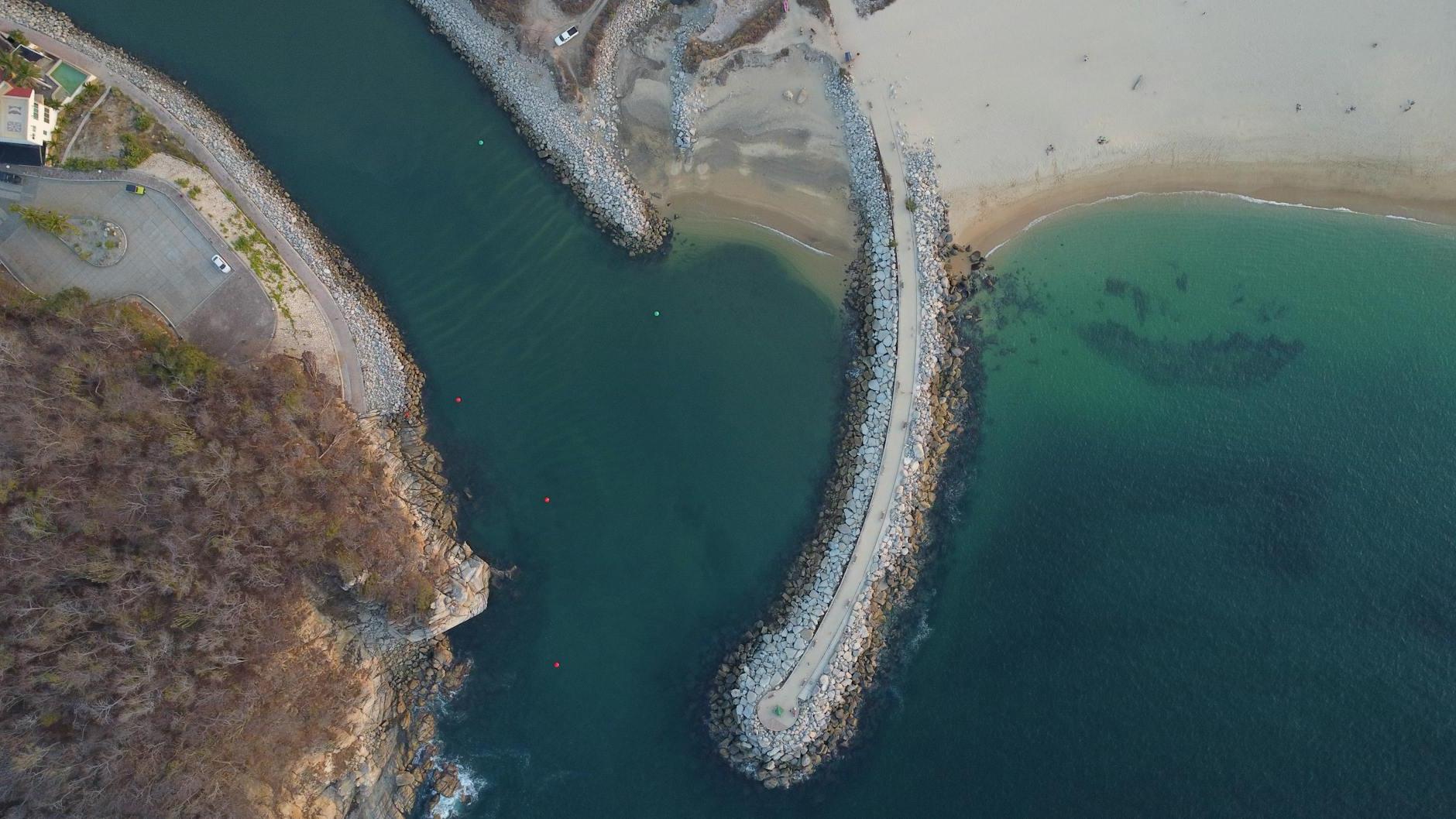 Top View Photo of Beach during Daytime