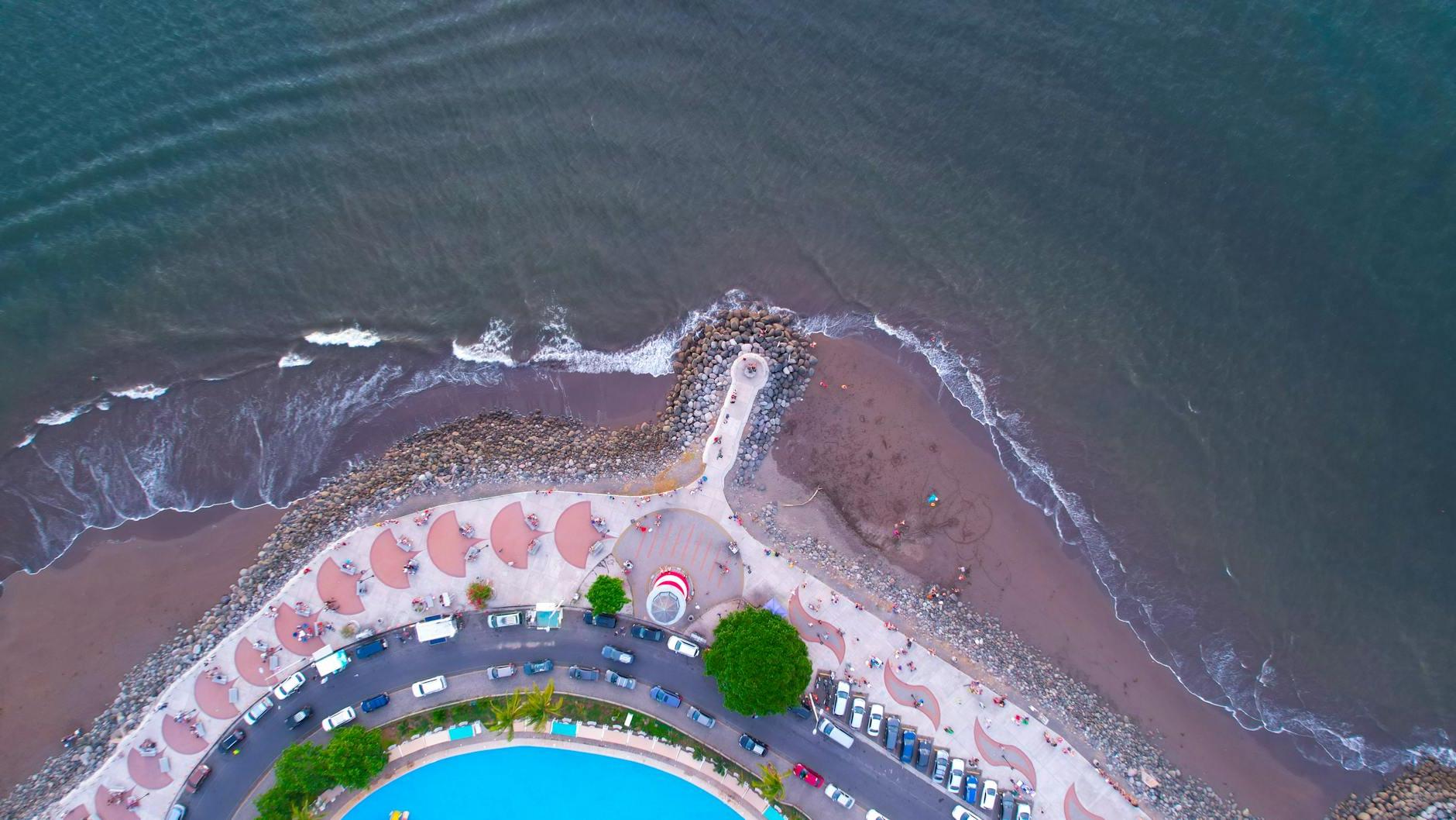 Aerial View of a Beach