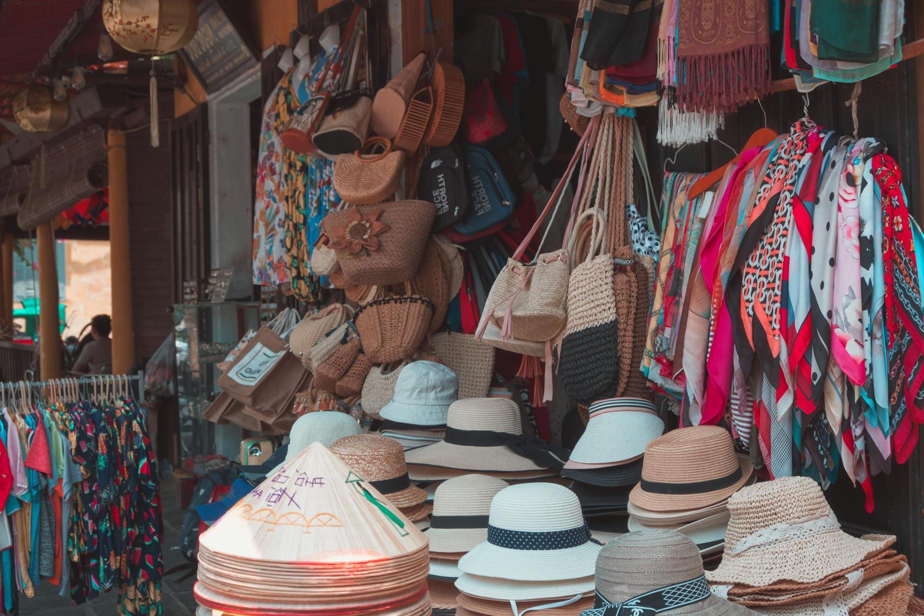 Straw Accessories on Stand on Market