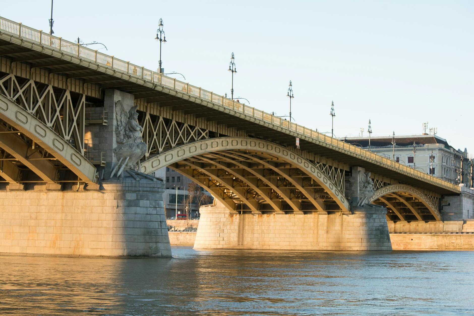 Margaret Bridge across the Danube in Budapest, Hungary