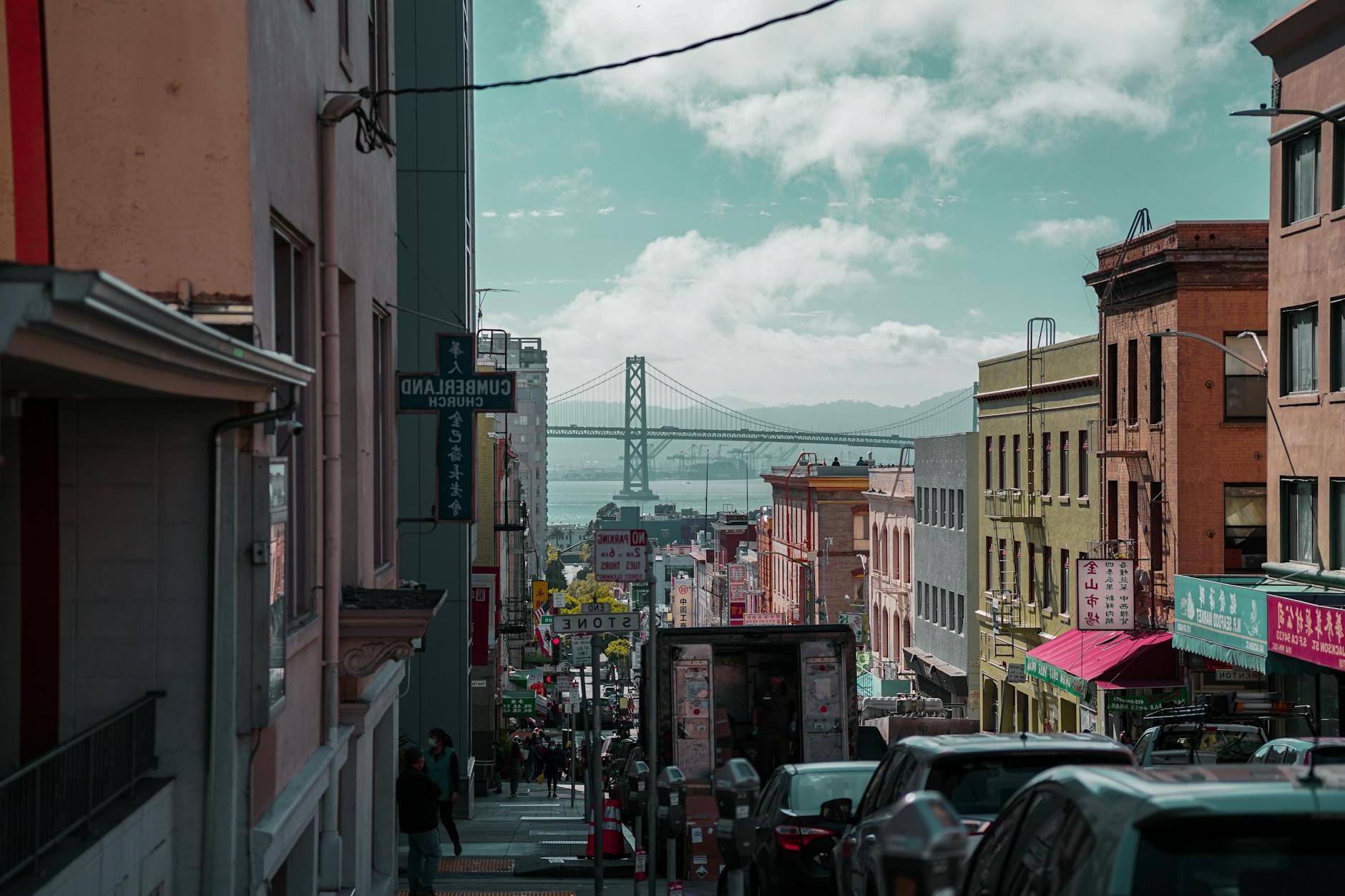 Busy Street in Chinatown San Francisco