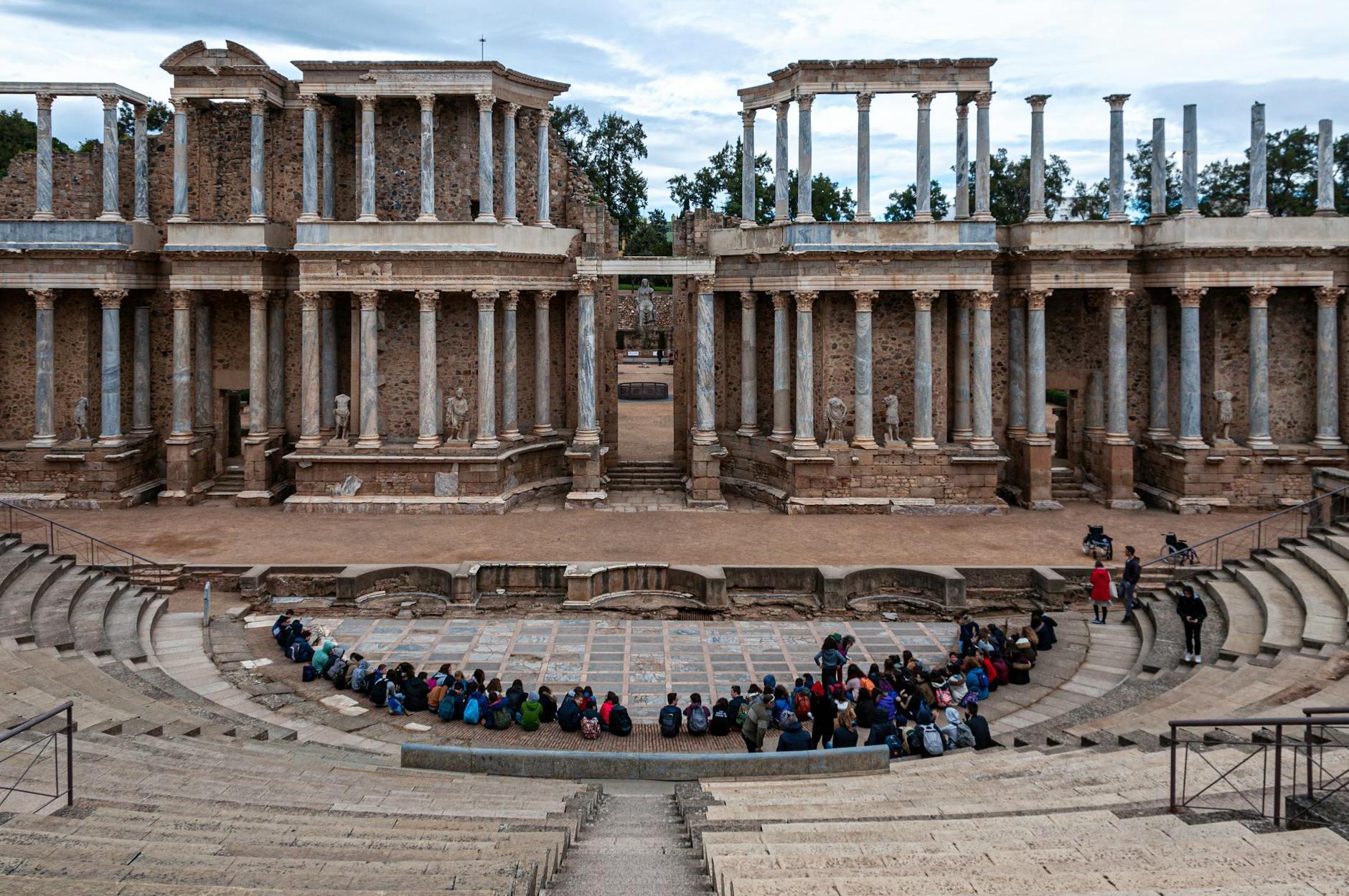 Crowd in Roman Theatre