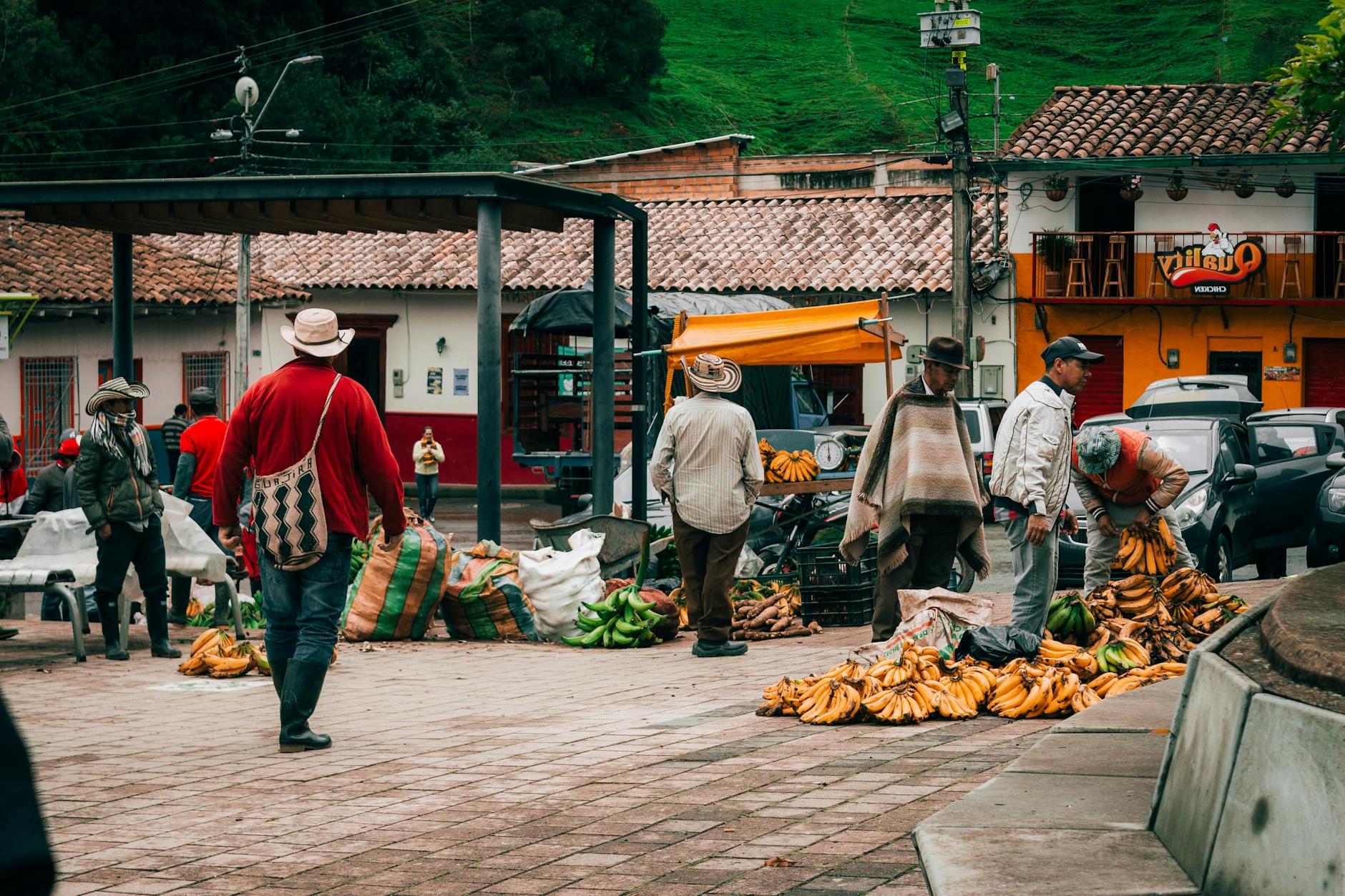 People on City Street, Antioquia, Columbia