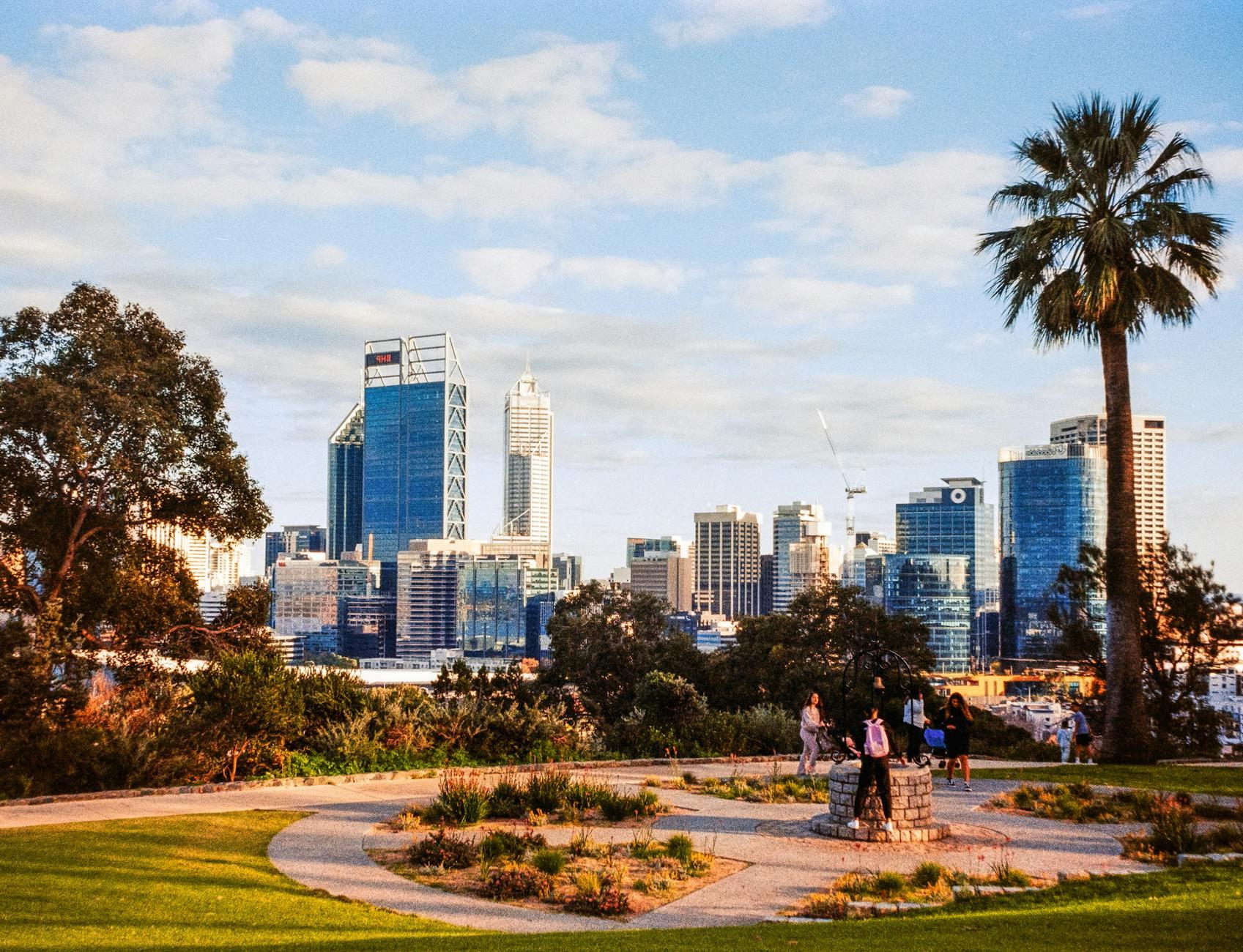 Skyscrapers in Perth Seen From Kings Park