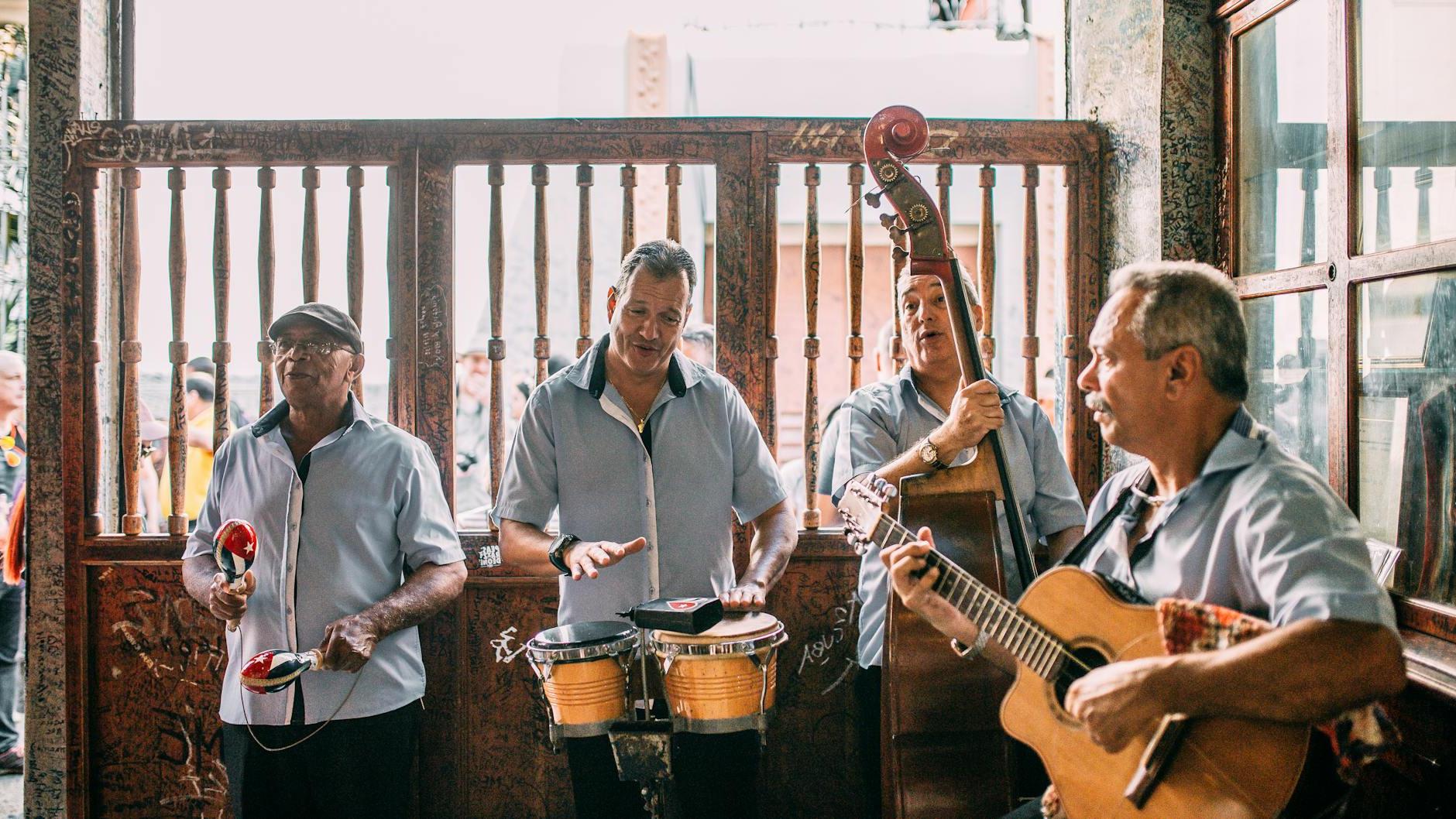 Group of Men Playing Instruments