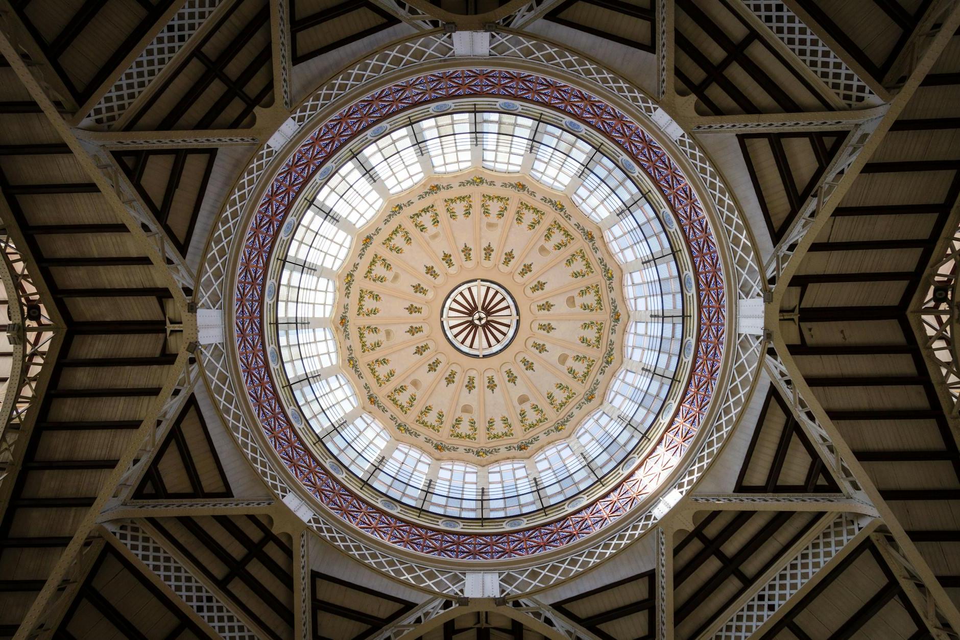 Ceiling in Mercado Central in Valencia, Spain