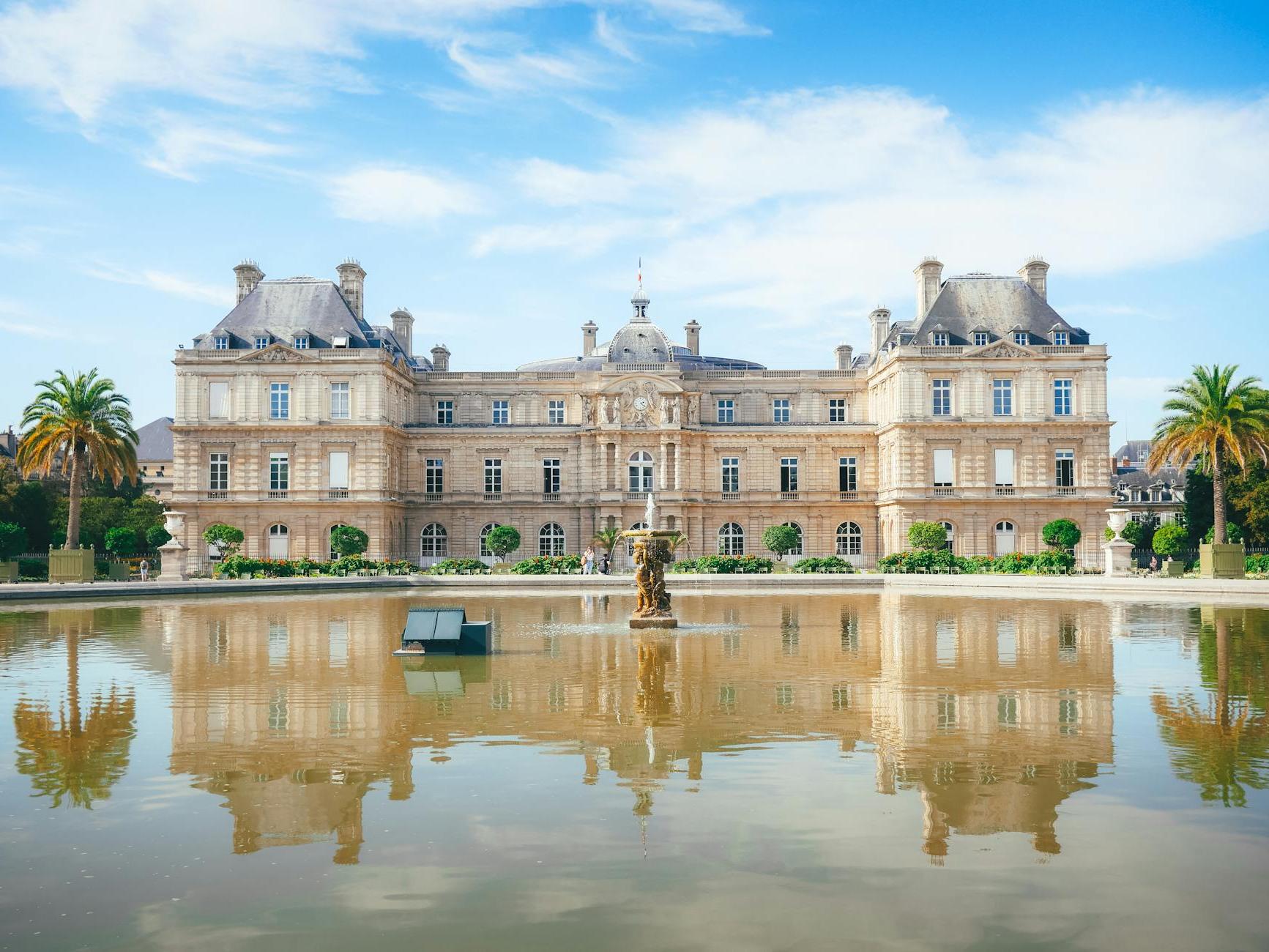 Luxembourg Gardens on a sunny day in Paris