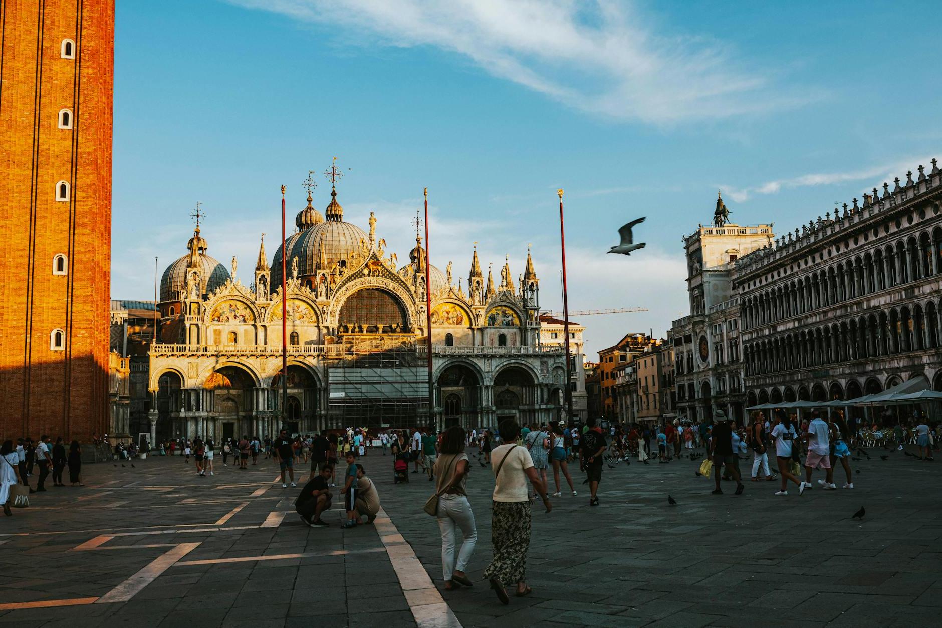 Square near Saint Marks Basilica in Venice, Italy