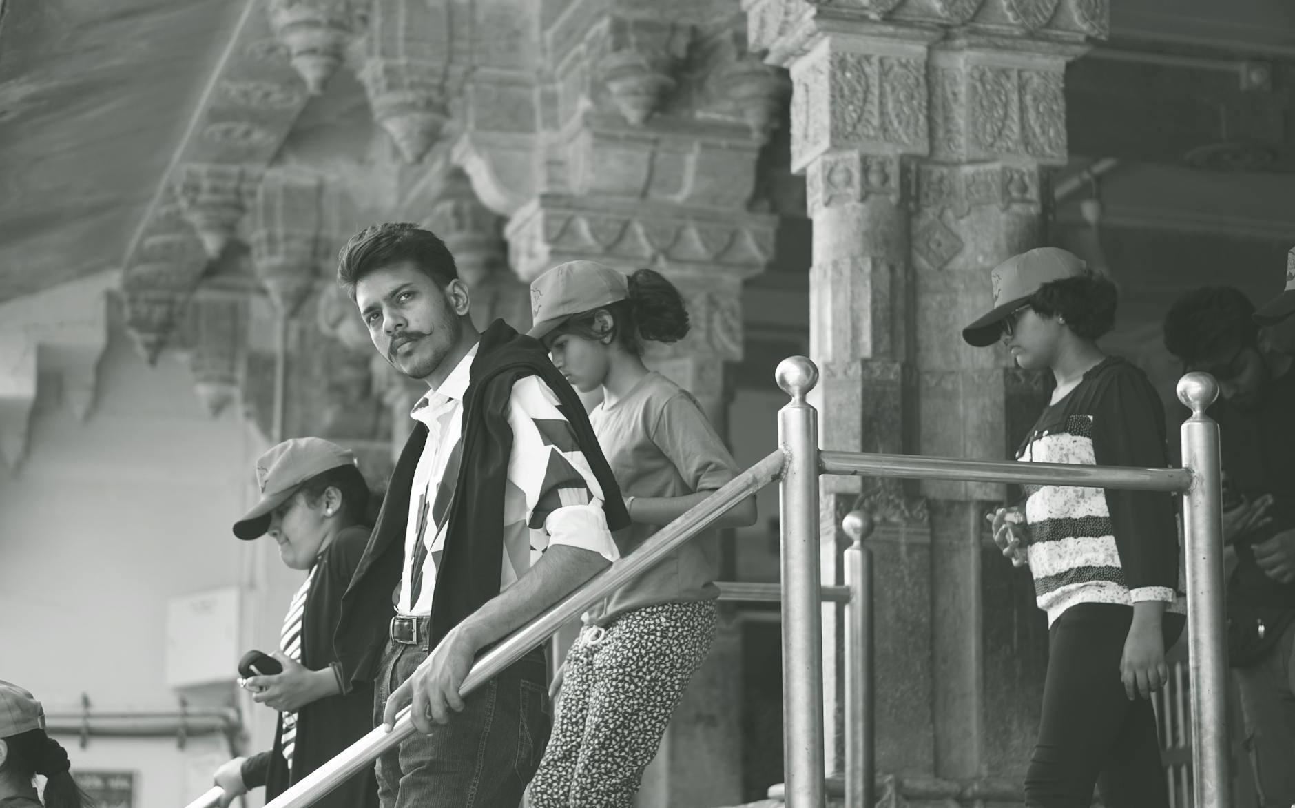 Tourists Leaving a Raj Mahal in Udaipur