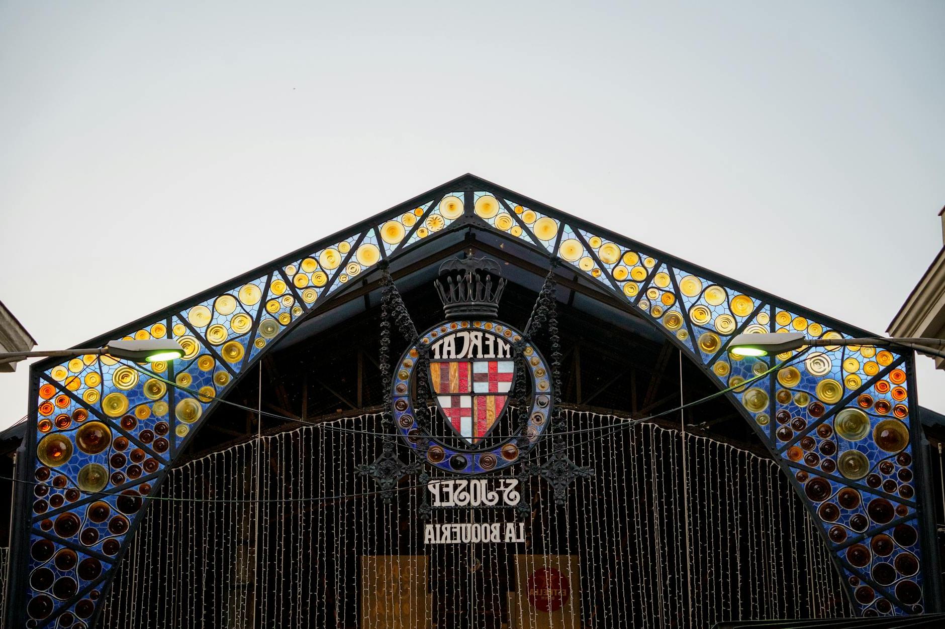 Facade of La Boqueria in Barcelona