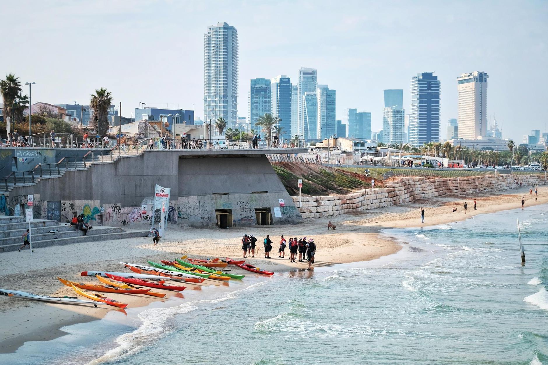 Beach in Tel Aviv in Israel