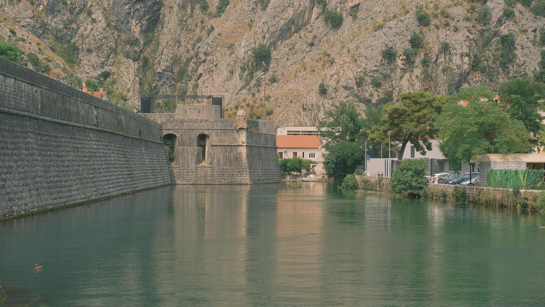 Bembo Bastion on Škurda River in Kotor, Montenegro