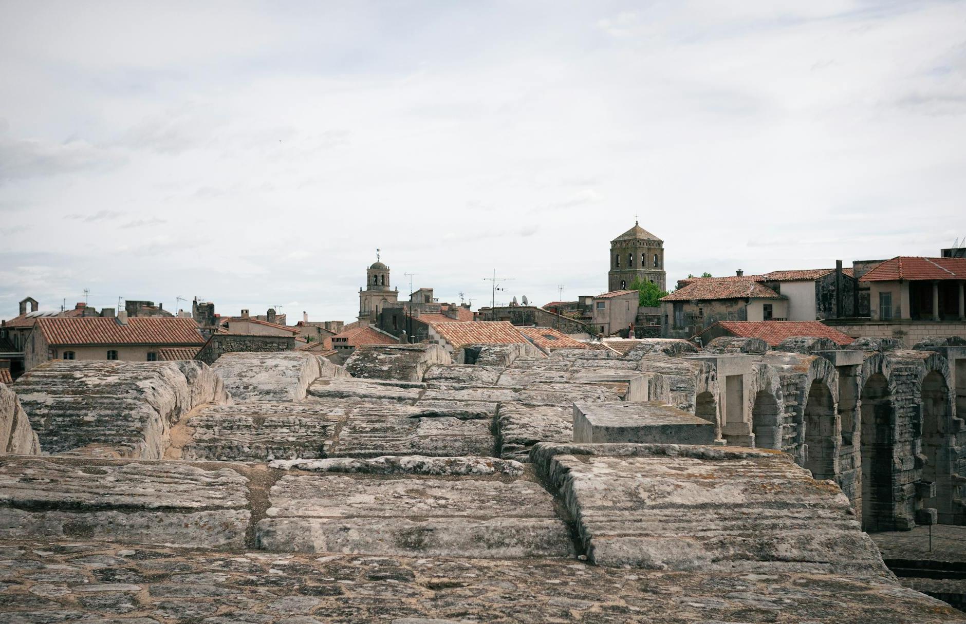 Buildings Ruins in Avignon in France