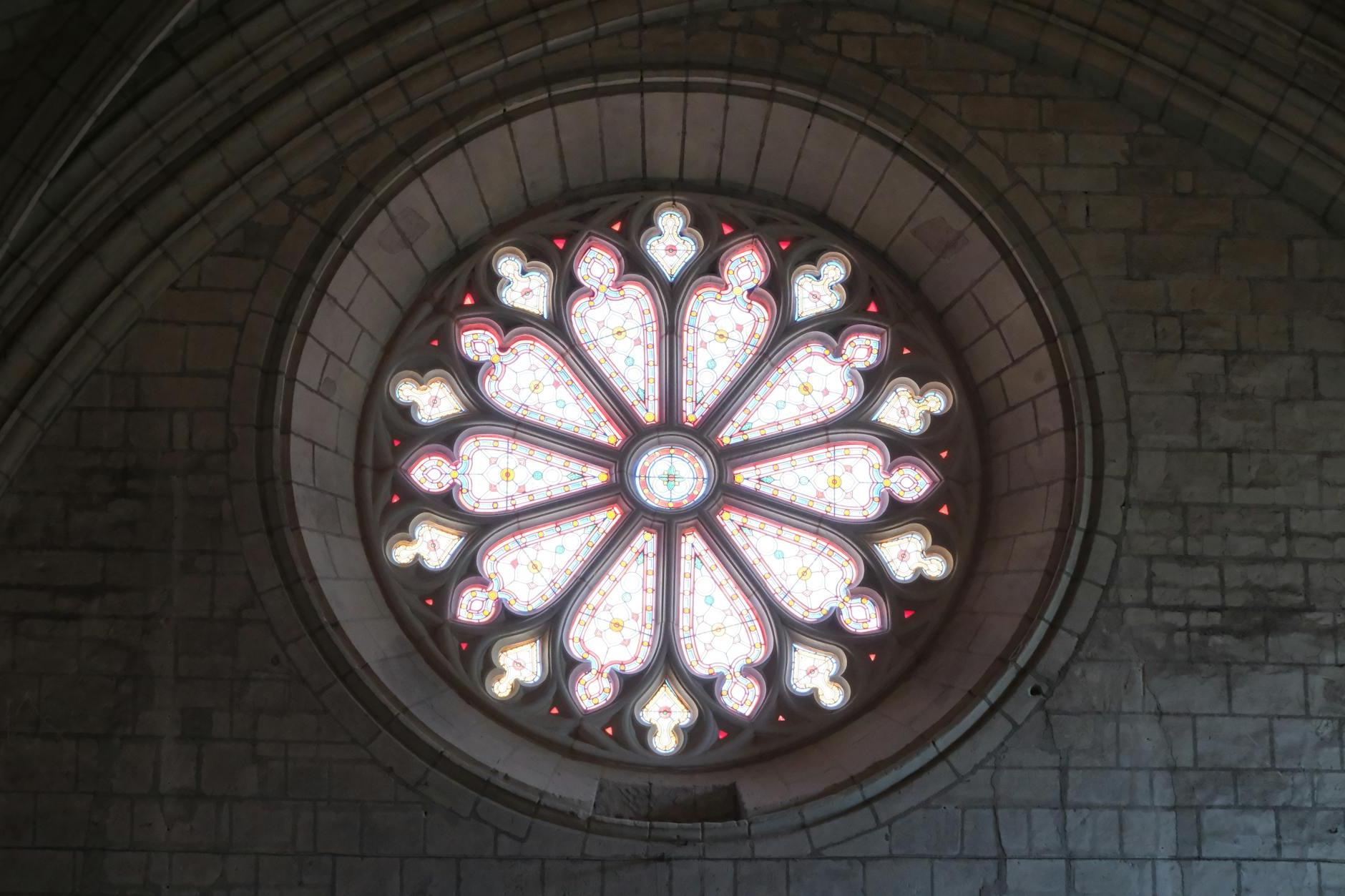 Round Stained Glass in Church