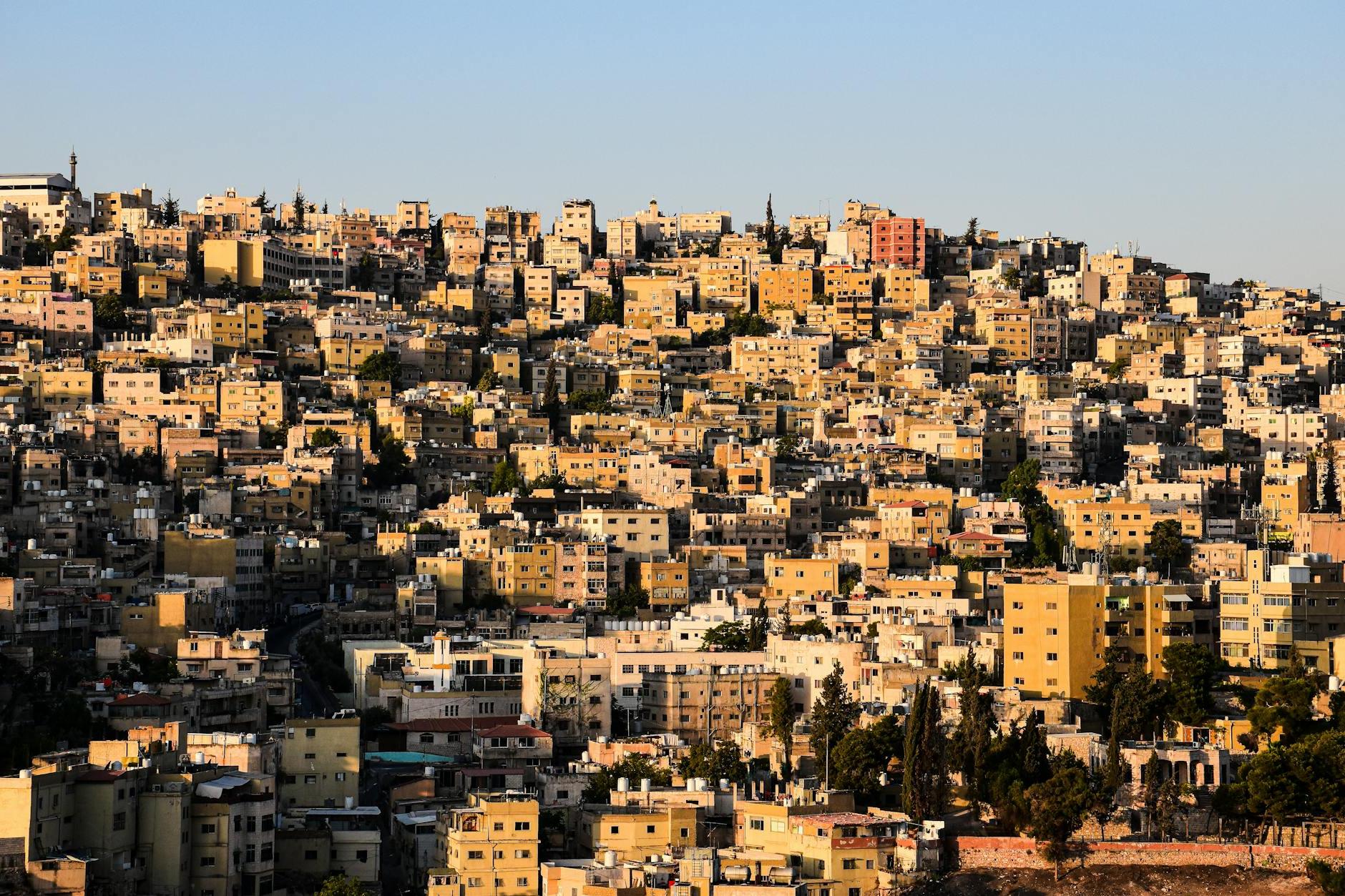 Buildings in Amman in Jordan