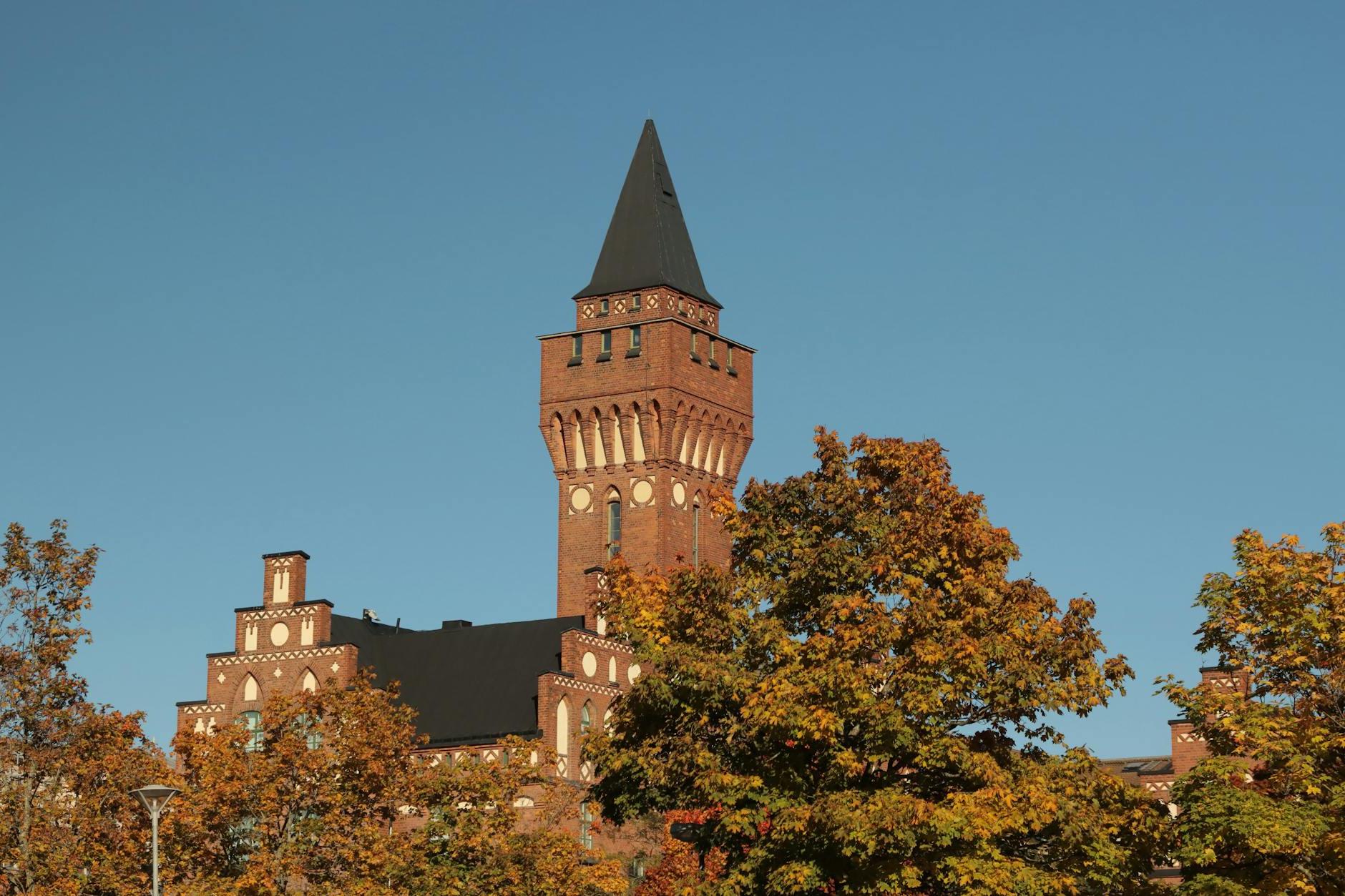 Castle Tower behind Trees