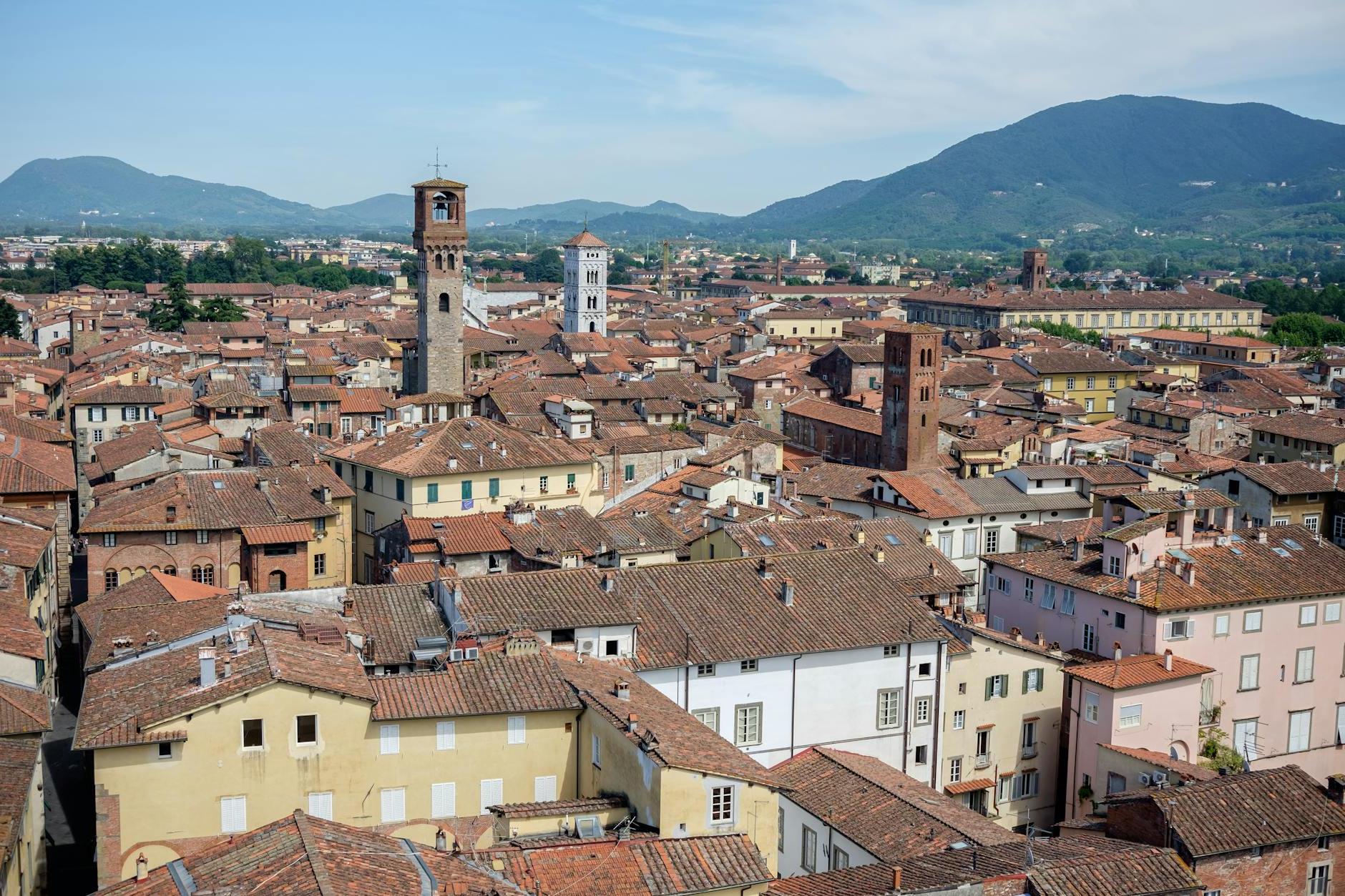 Cityscape of Lucca, Tuscany, Italy