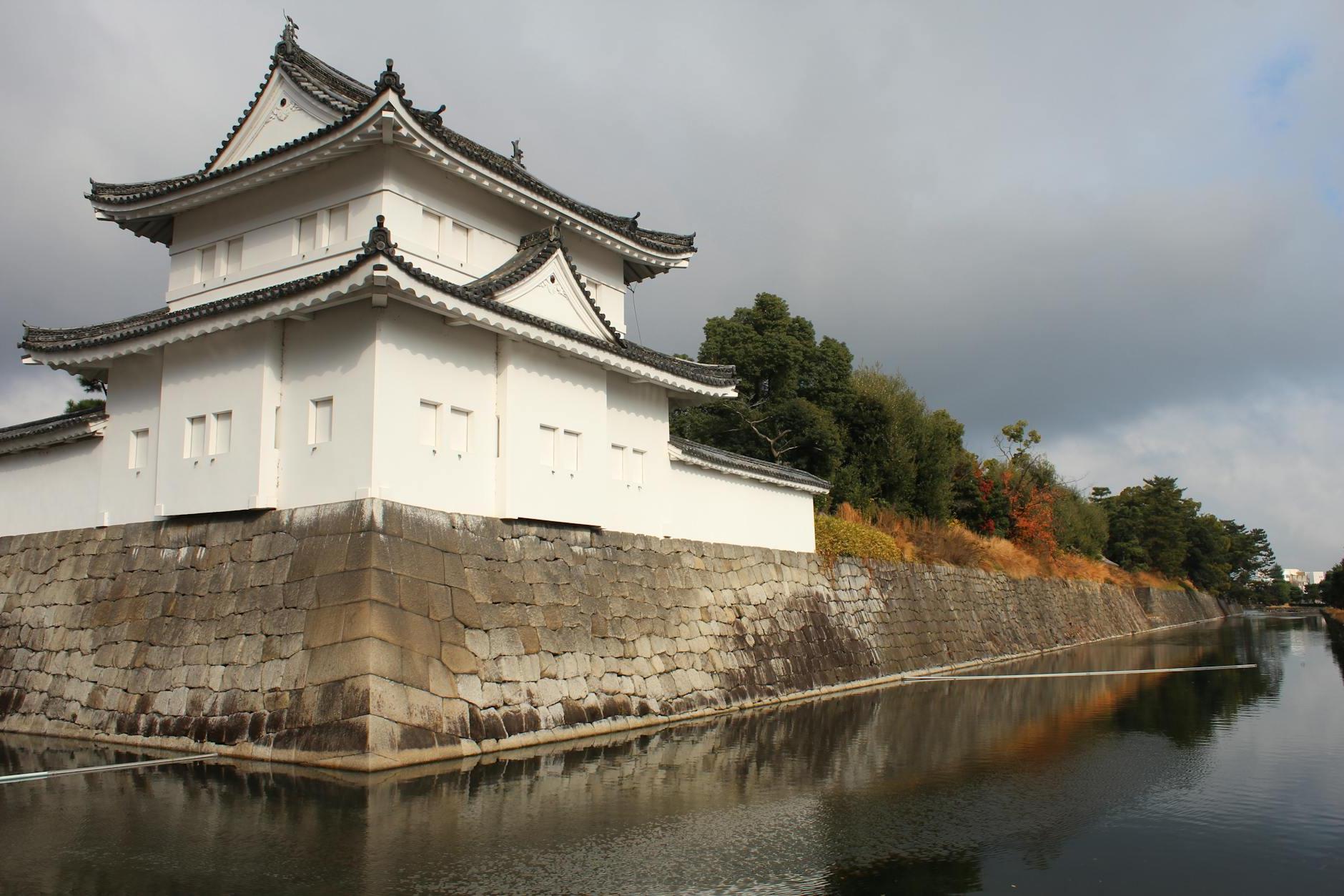 Outer Walls of Nijo Castle in Kyoto, Japan