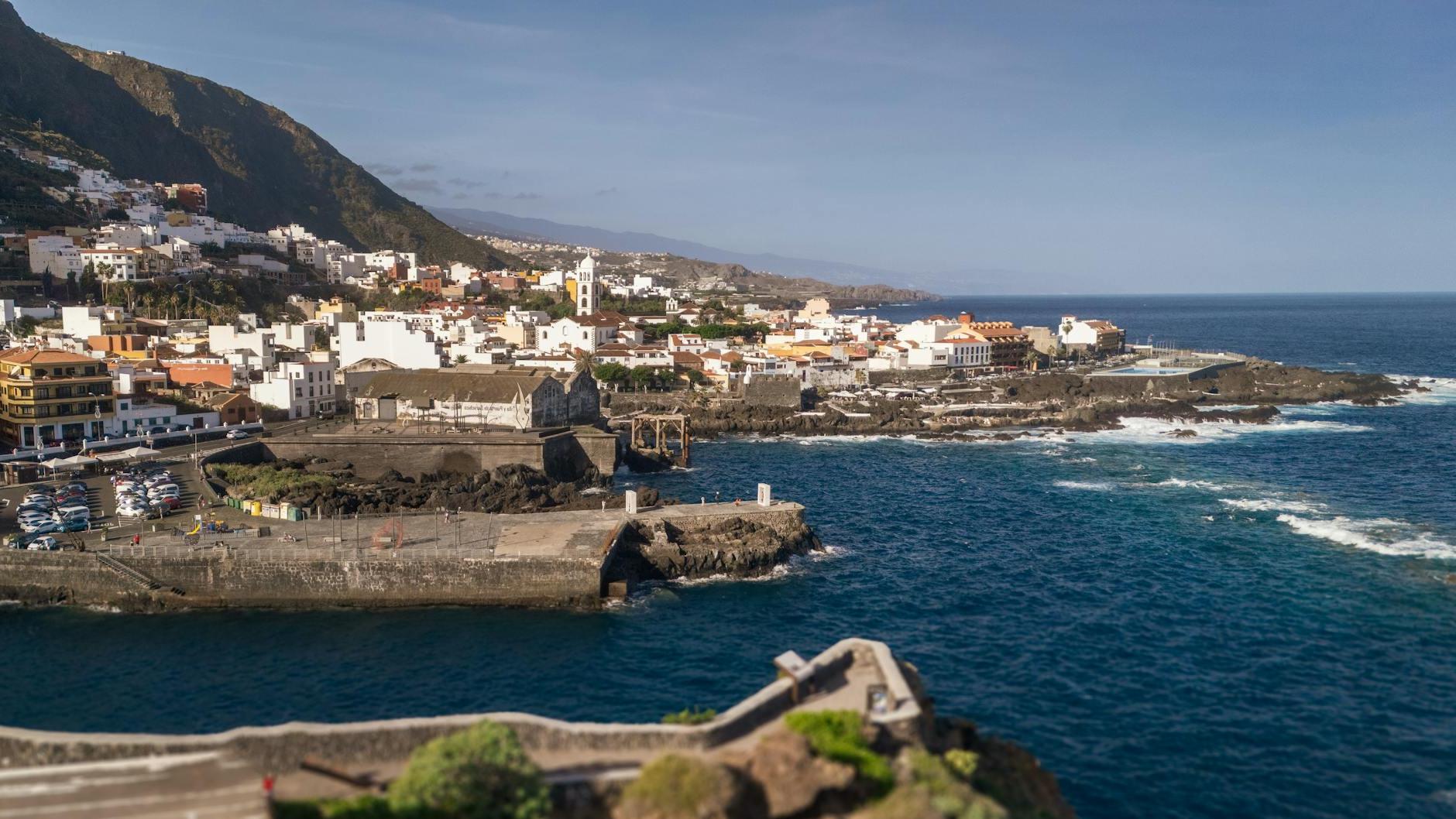 View of Garachico on the Coast on Tenerife