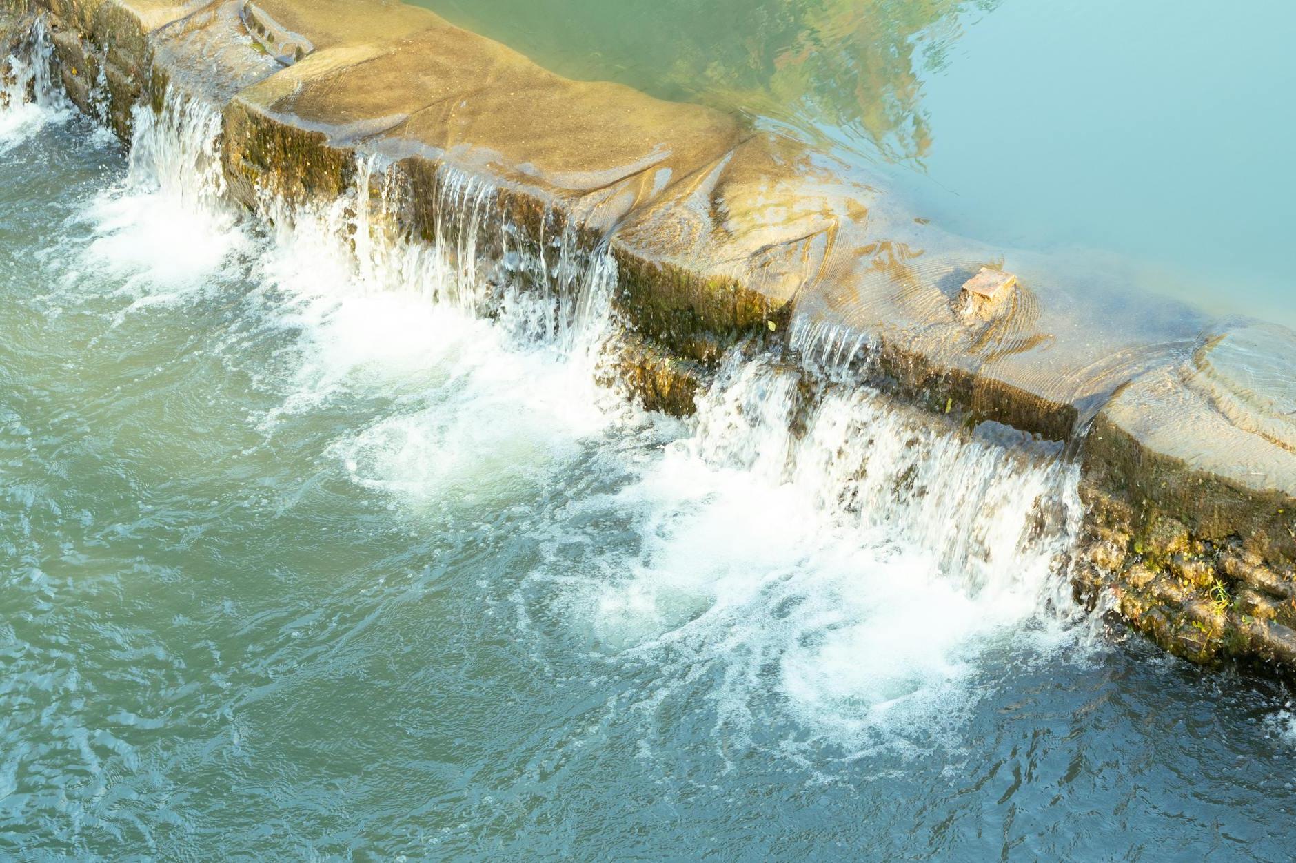 Aerial Photography of a Dam on a River