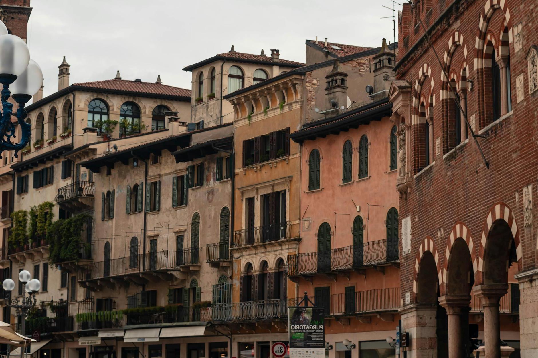 A city street with buildings and people walking