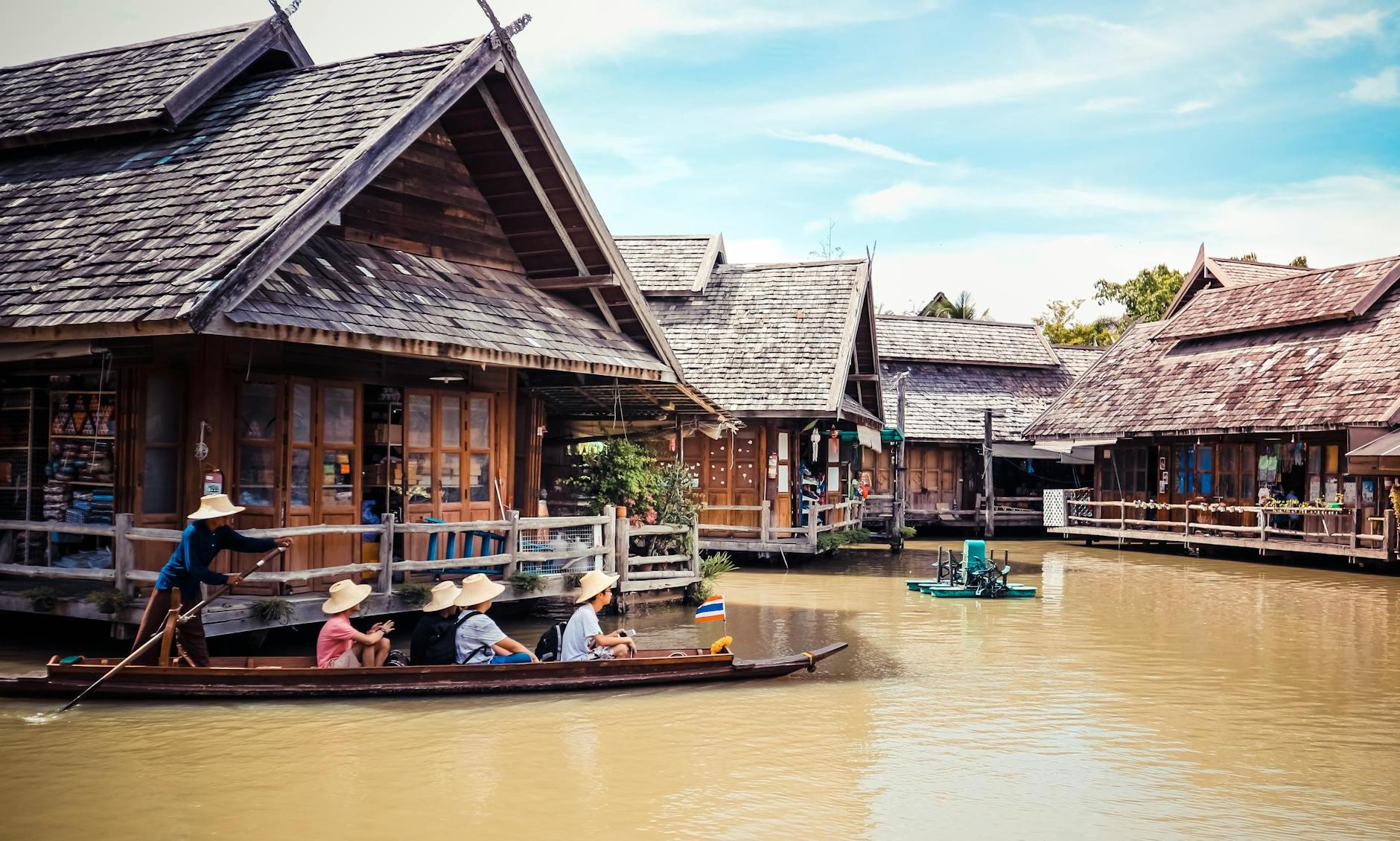 Tourists Riding a Boat