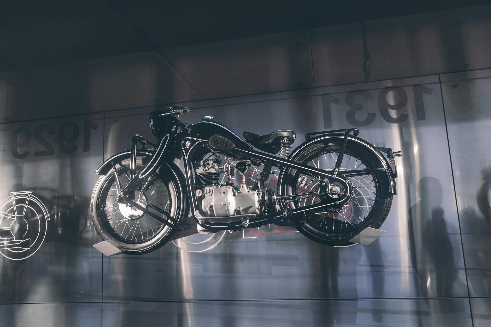 Black and Gray Motorcycle Scale Model