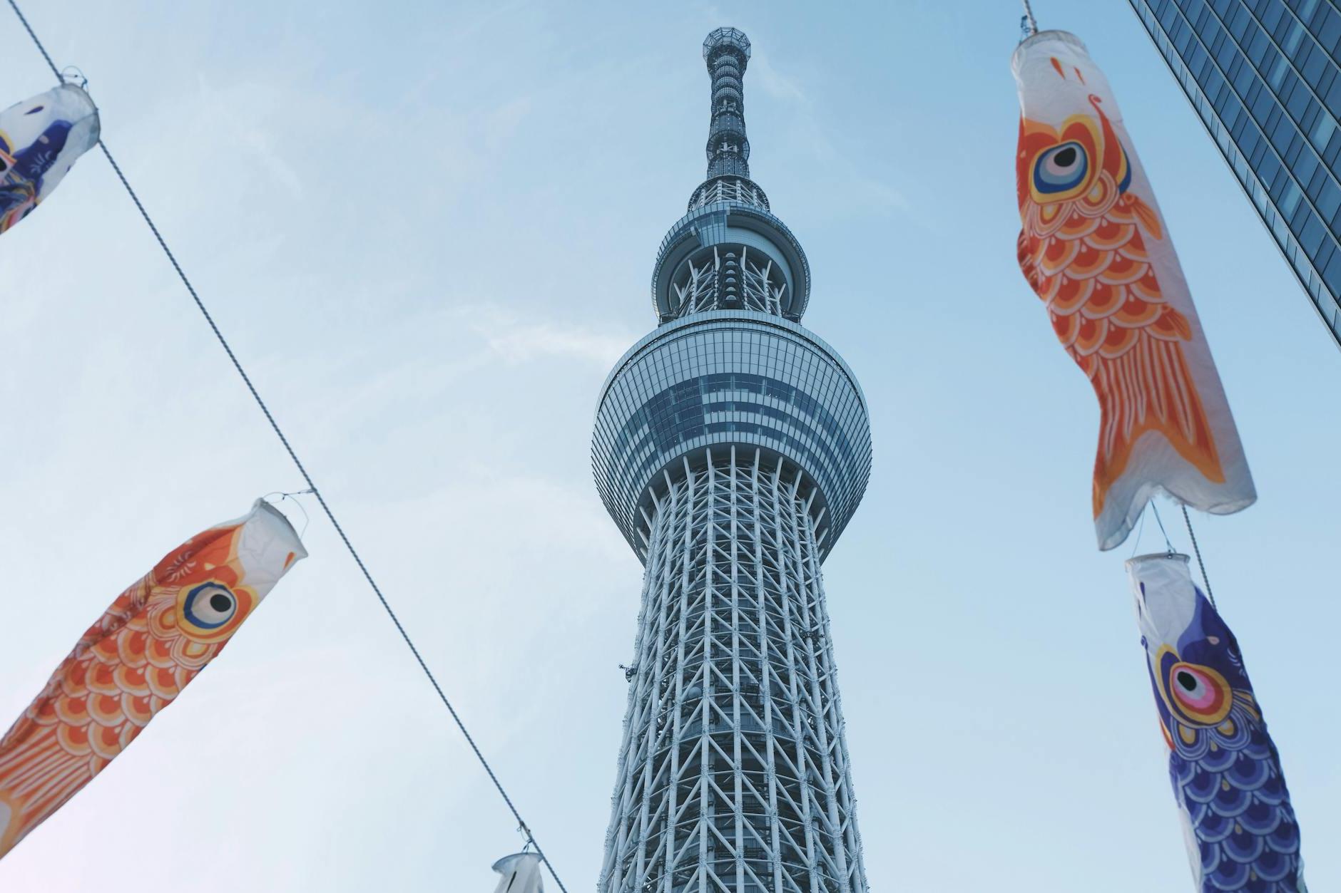 Low Angle Shot of the Tokyo Skytree