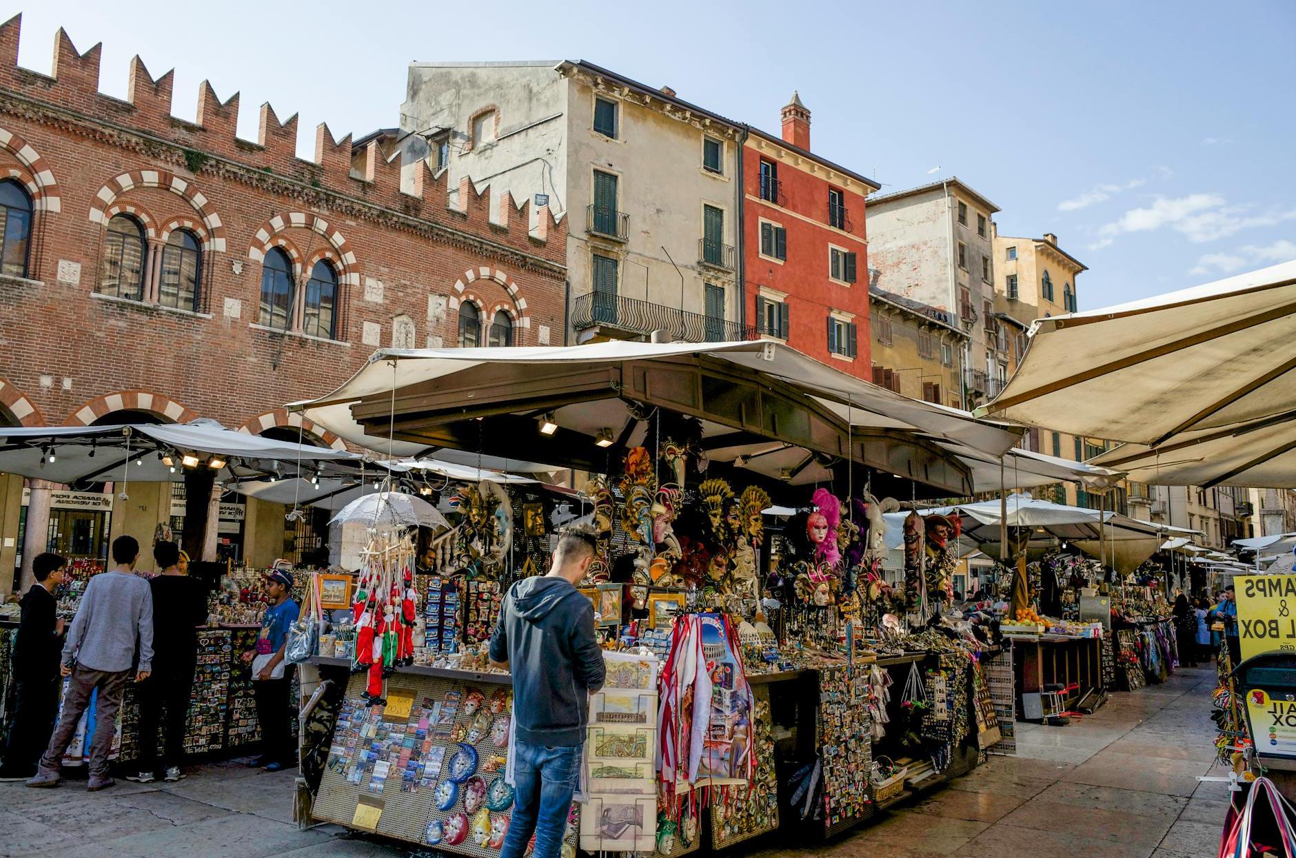 Group of People In A Street Market