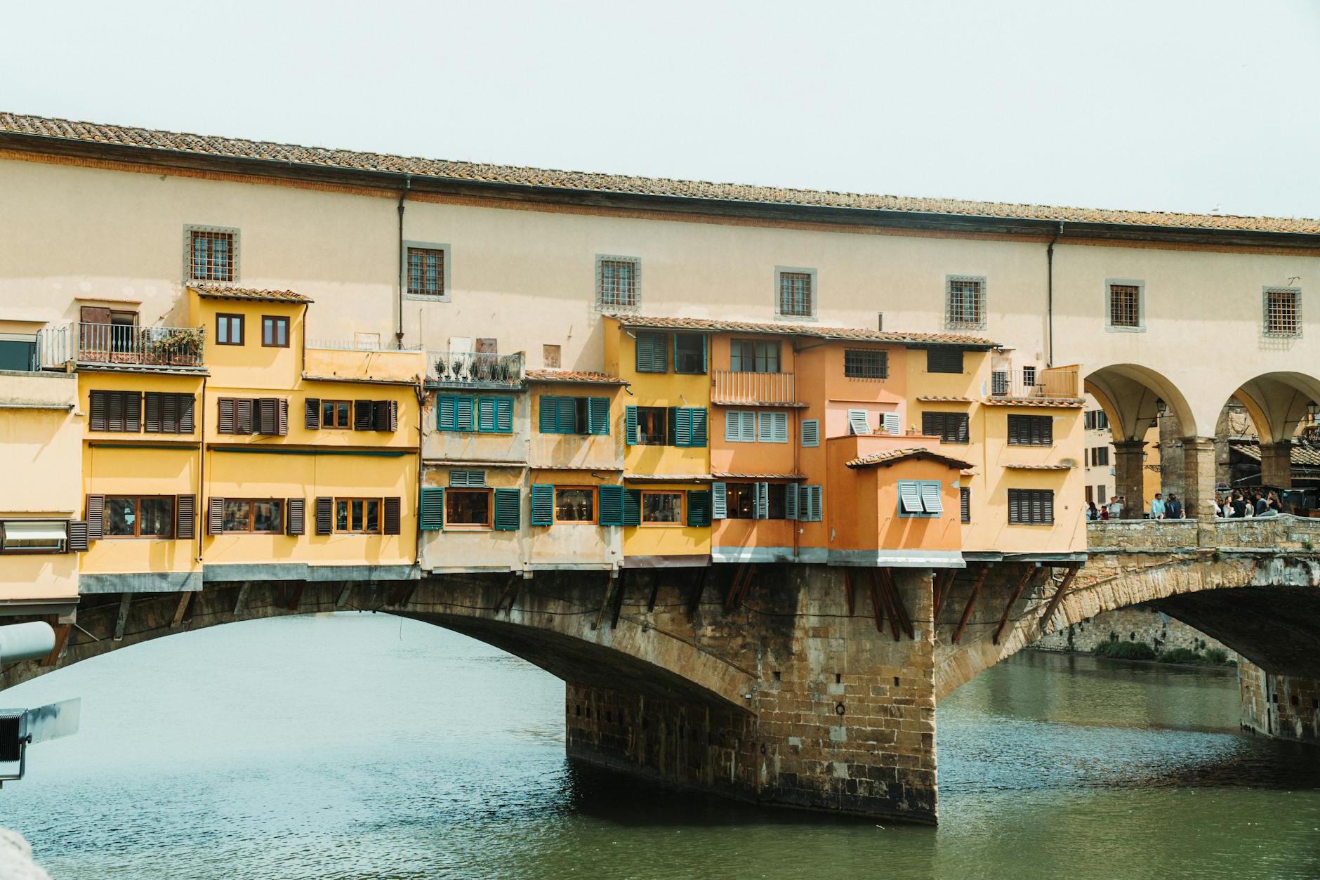 View of the Ponte Vecchio in Florence, Italy 