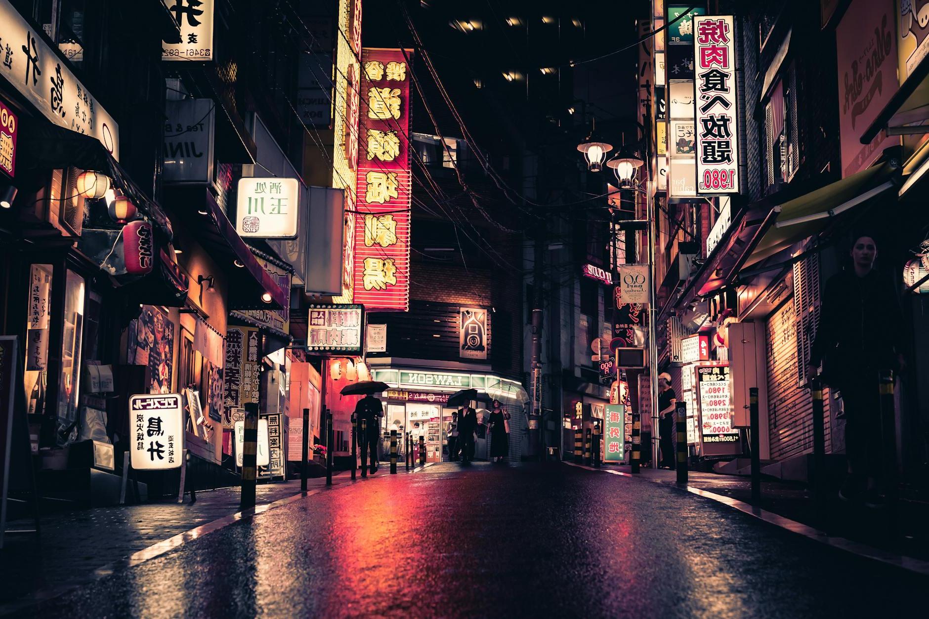 People Walking on Street Near Buildings