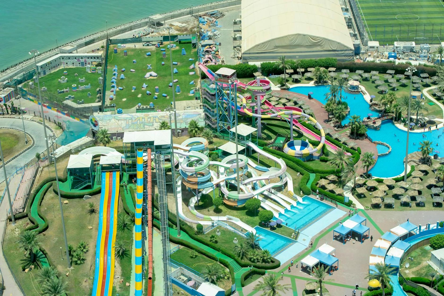 Aerial Photography of Water Park