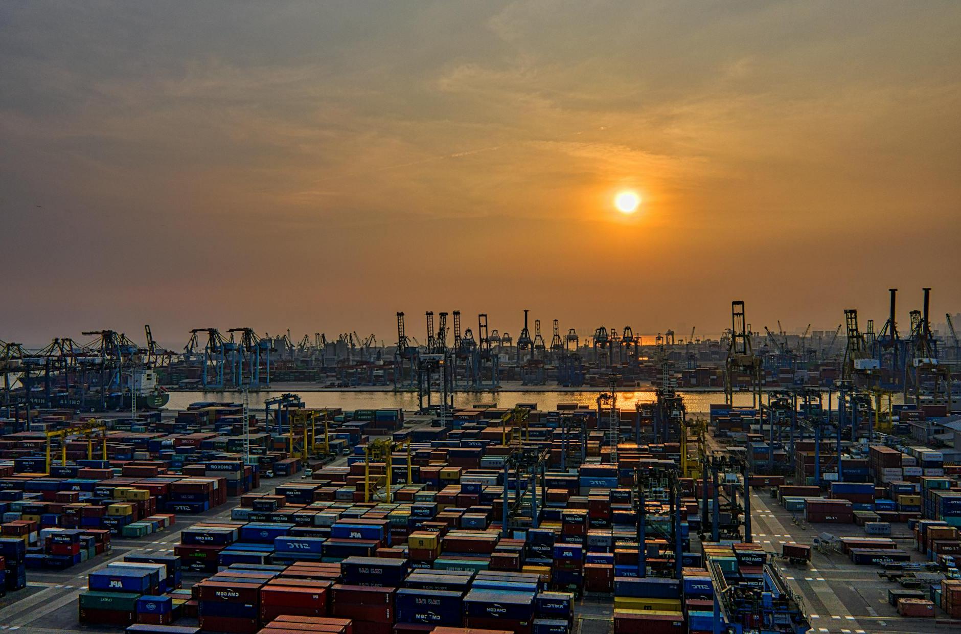 Seaport during Golden Hour