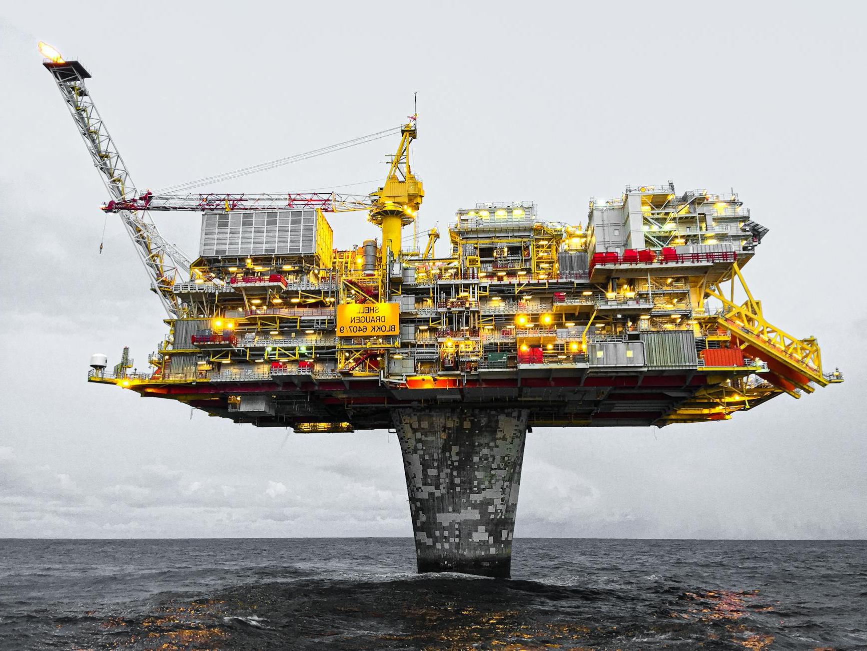 Offshore Drilling Rig on Body of Water