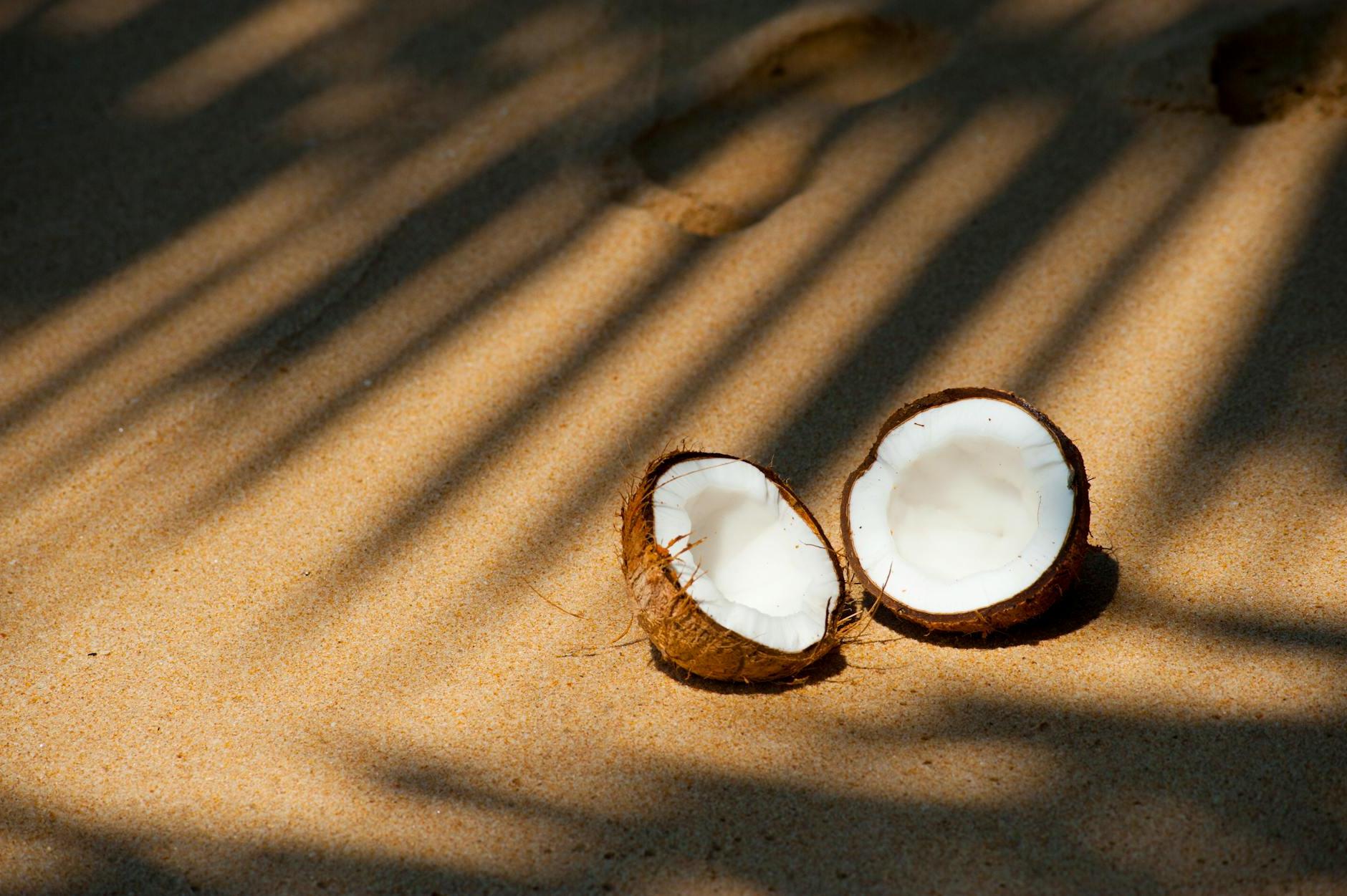 Opened Coconut on Sands